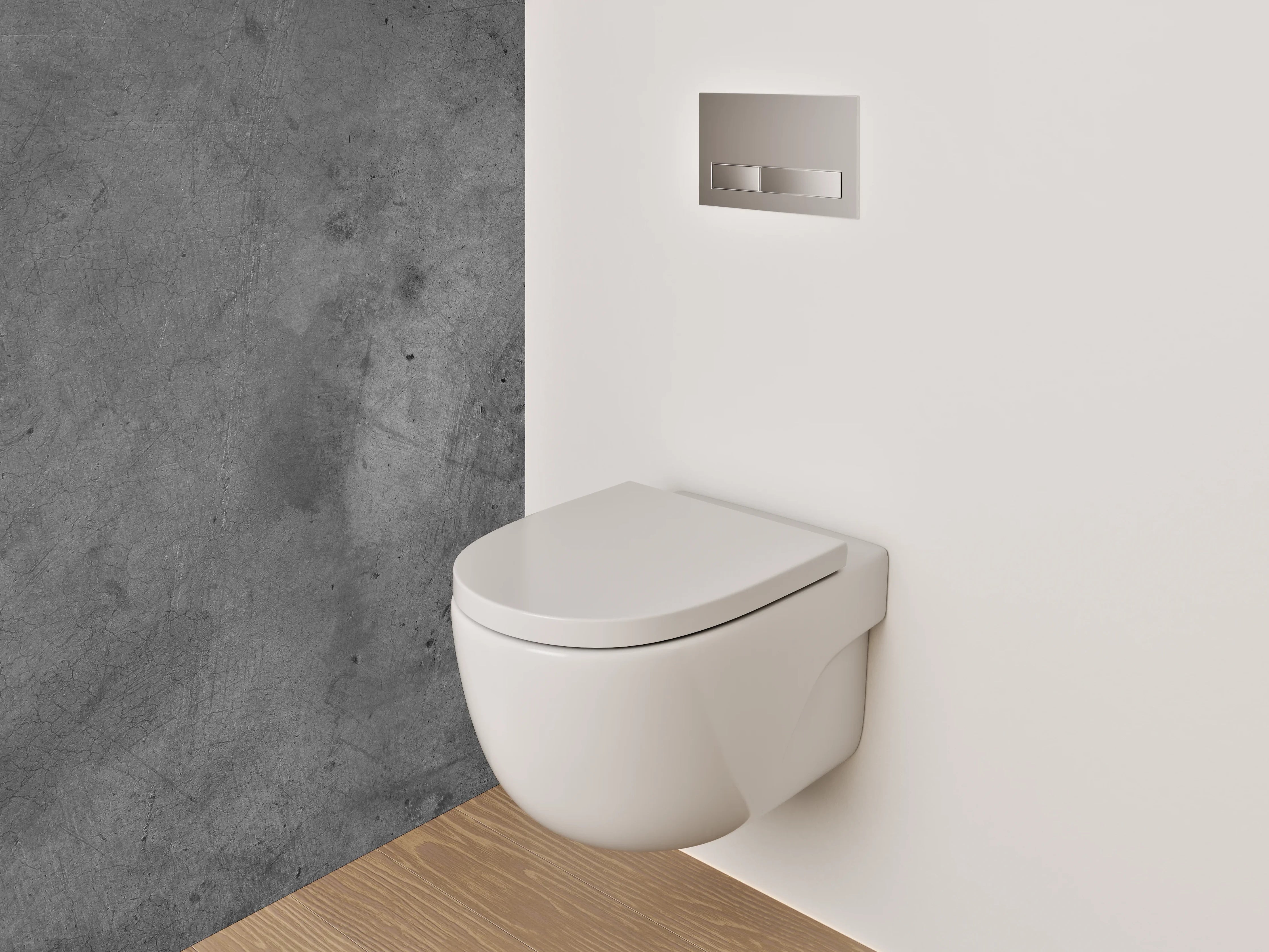 WC-Rückwand - Strukturierte Betonoptik in Grau