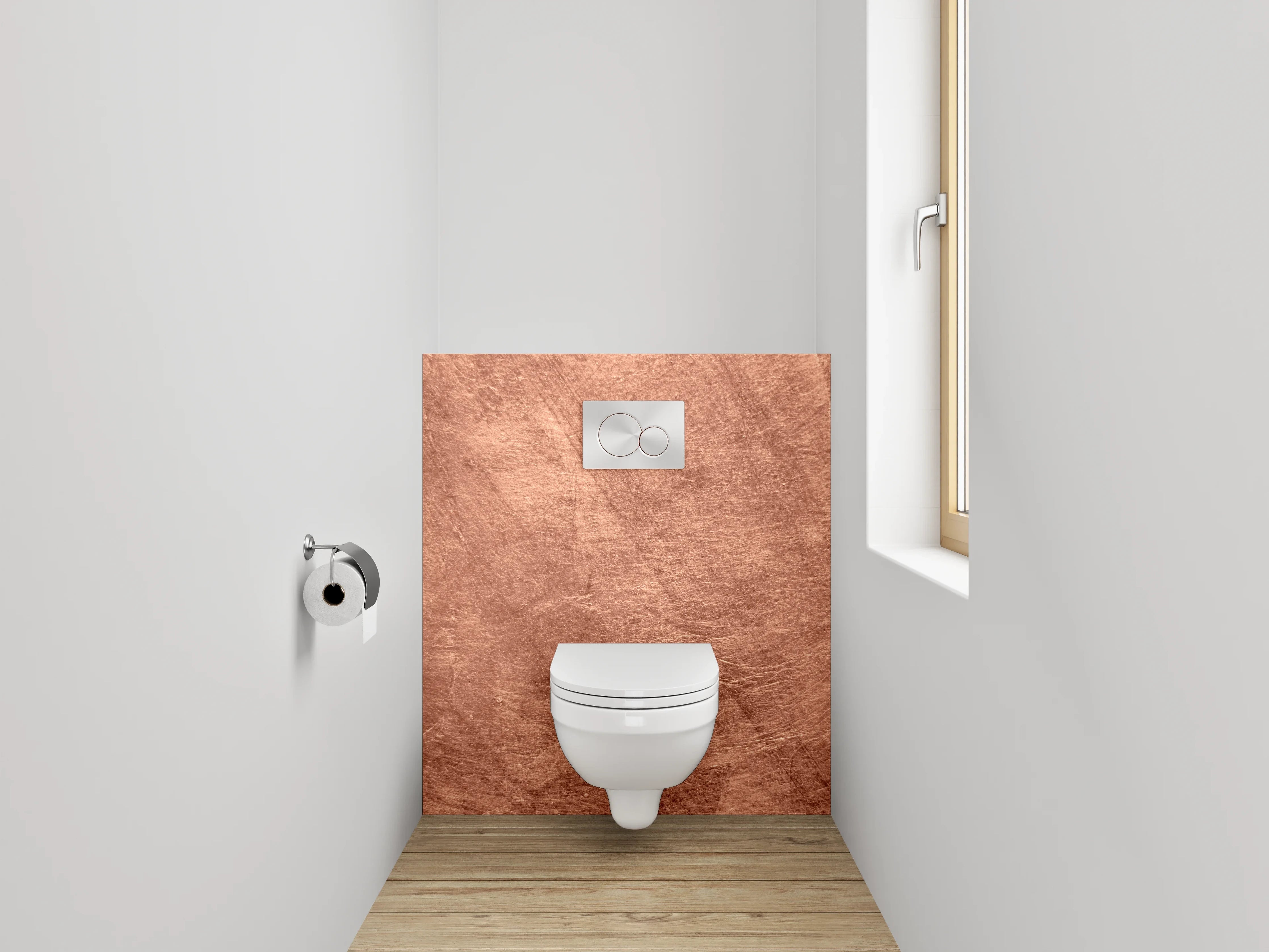 WC-Rückwand - Strukturierte Terrakotta-Wandoptik