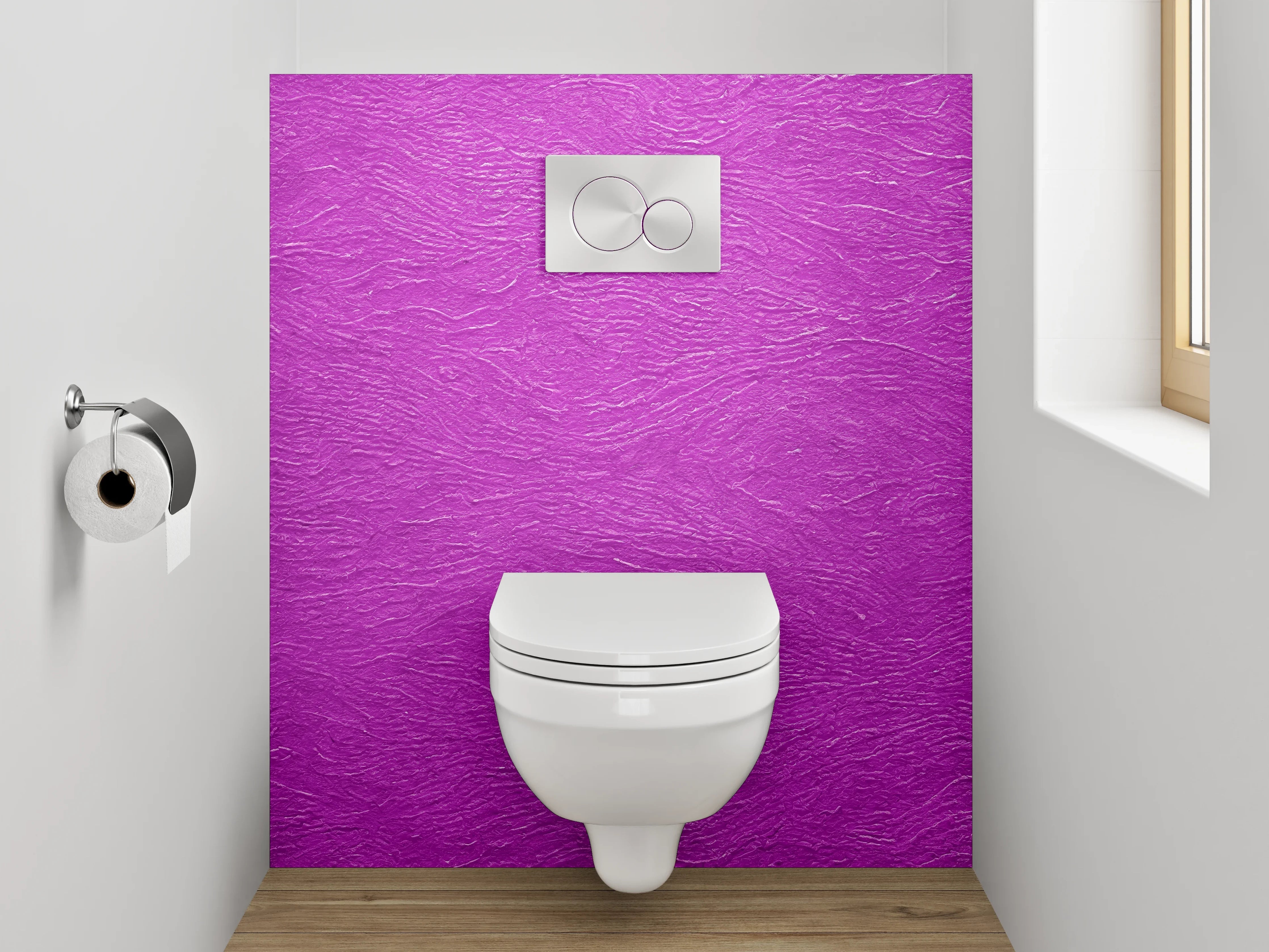 WC-Rückwand - Strukturierte lila Oberfläche – Modernes Design