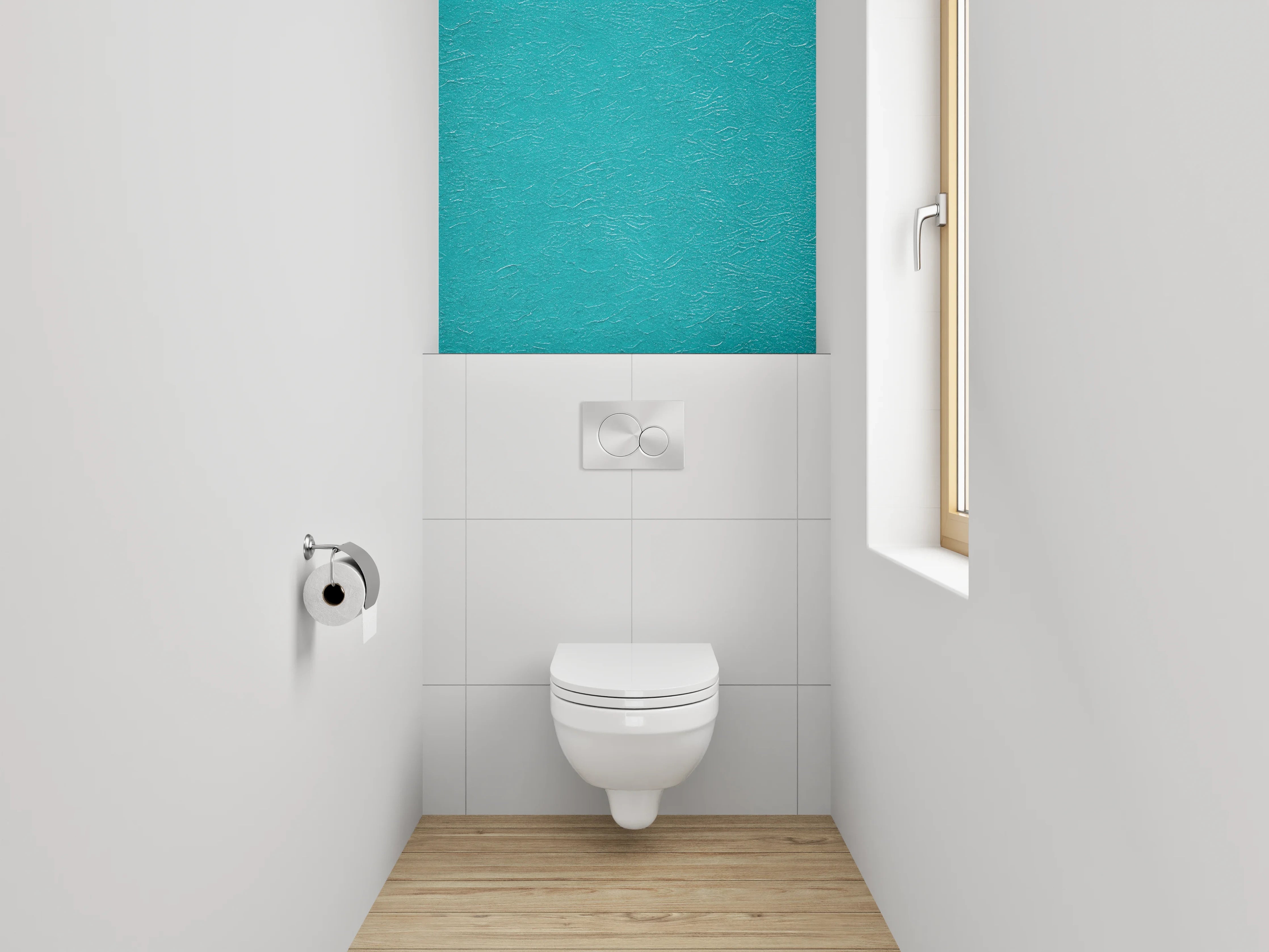 WC-Rückwand - Strukturierter Türkis-Background