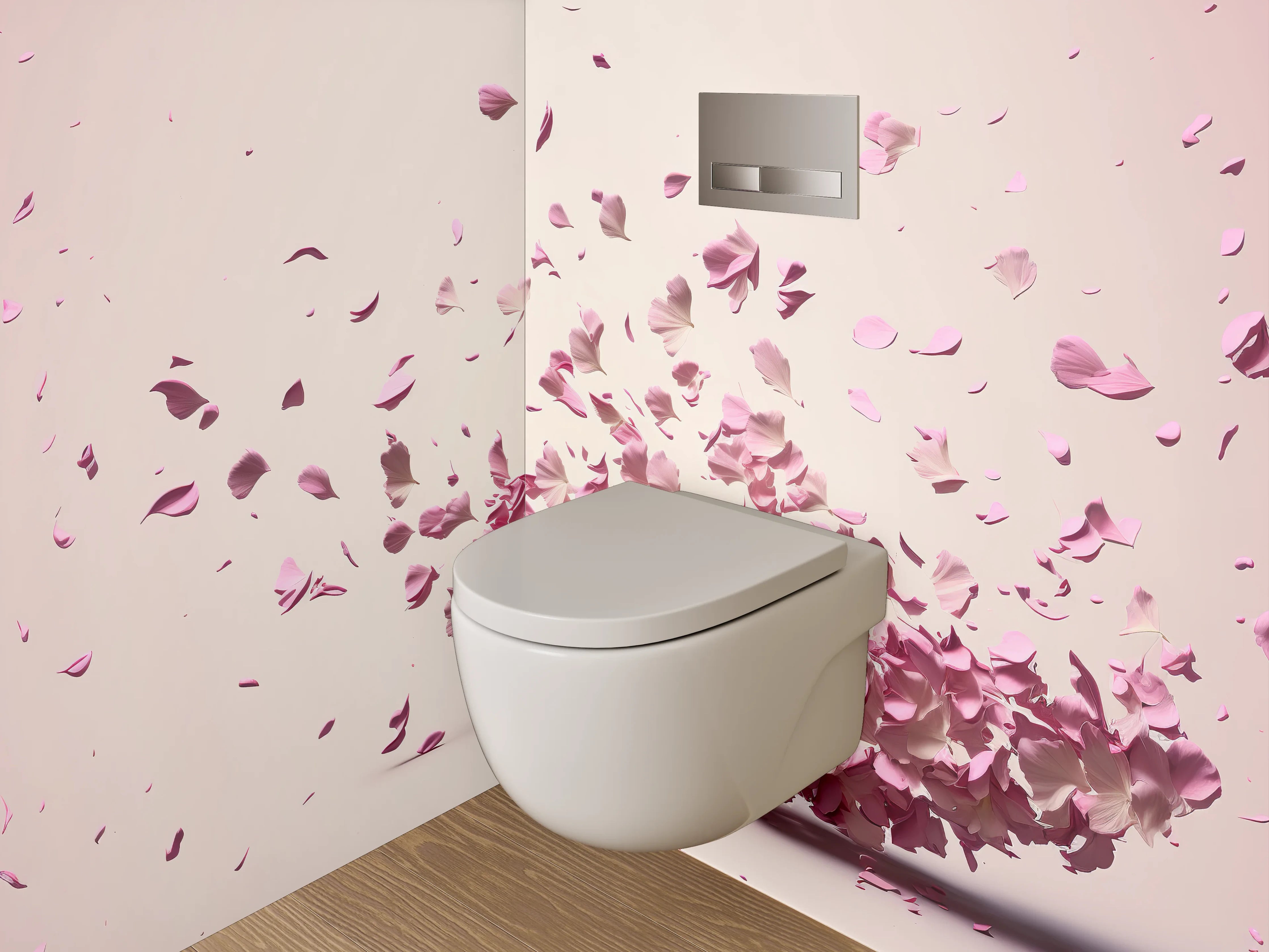 WC-Rückwand - Tanz der Kirschblüten Blätter