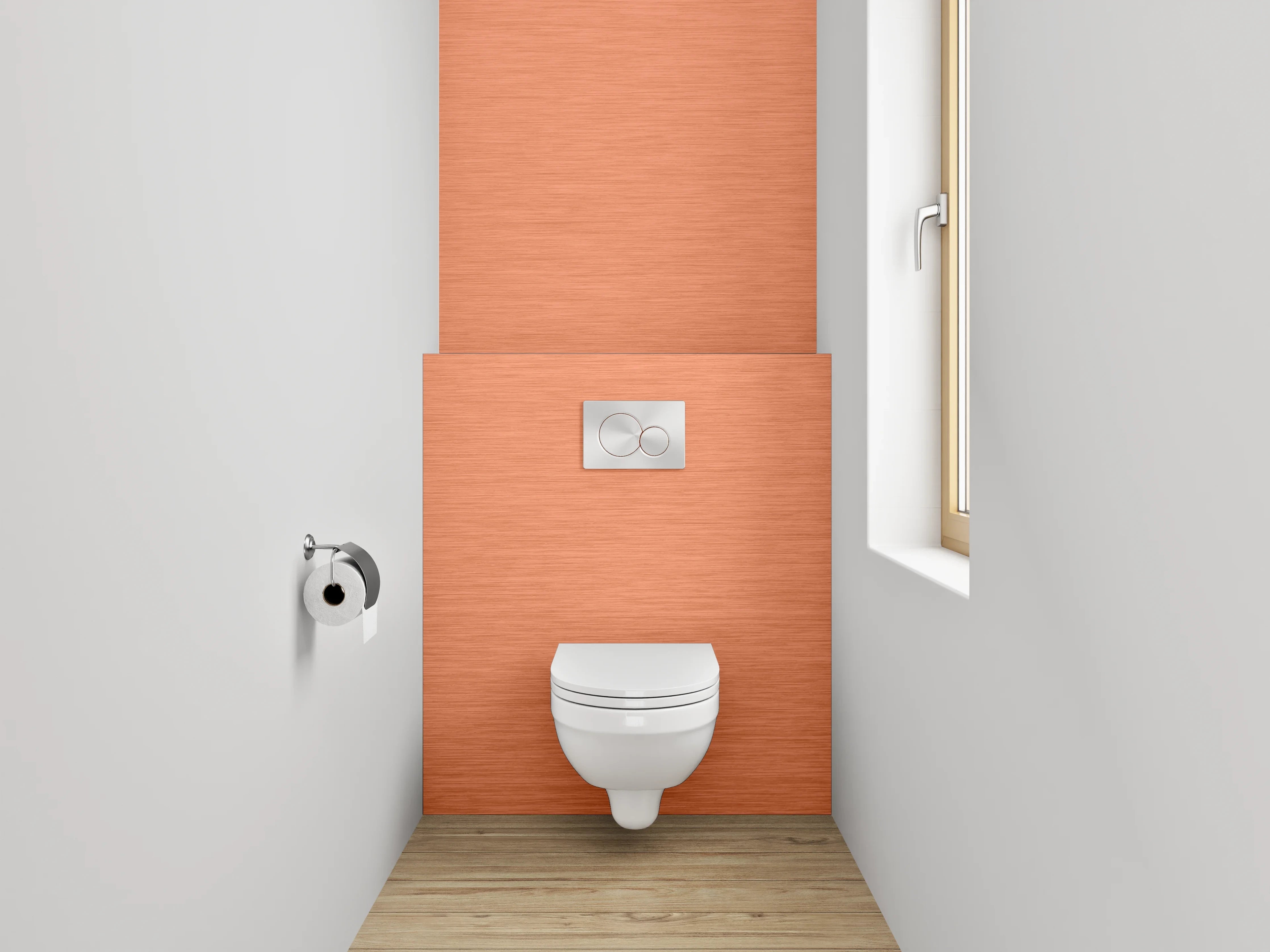 WC-Rückwand - Terrakotta Struktur Optik