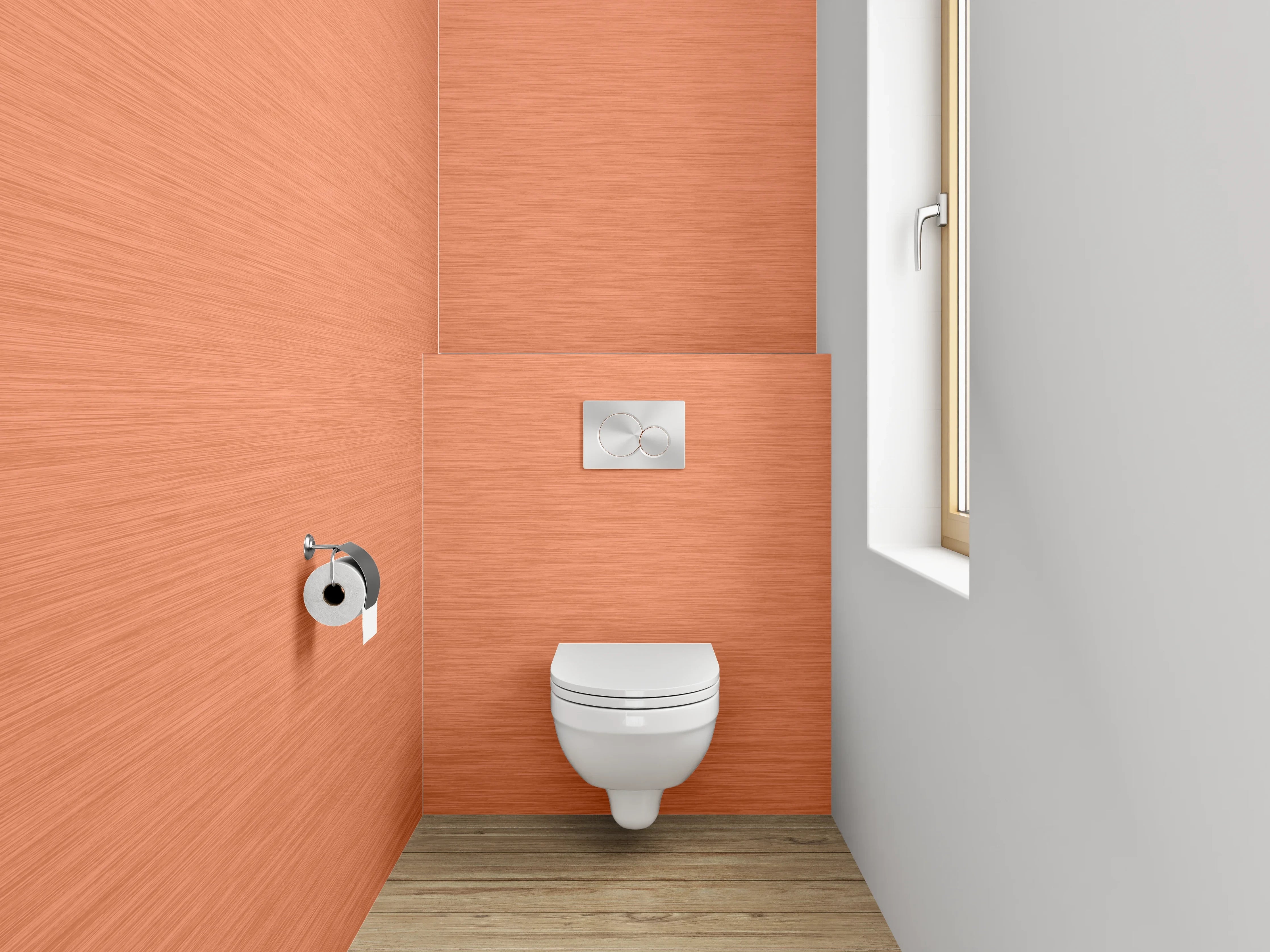 WC-Rückwand - Terrakotta Struktur Optik