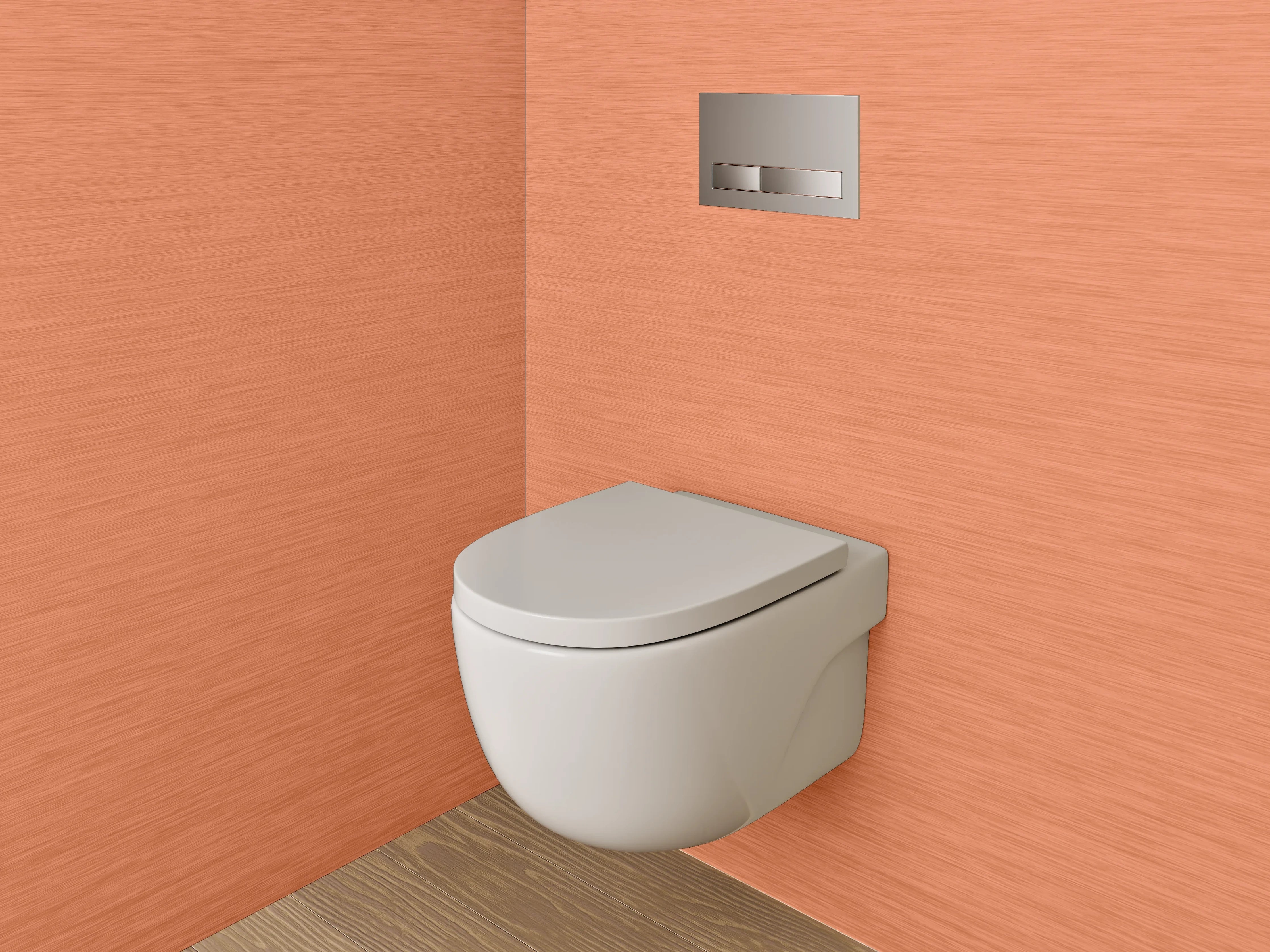 WC-Rückwand - Terrakotta Struktur Optik