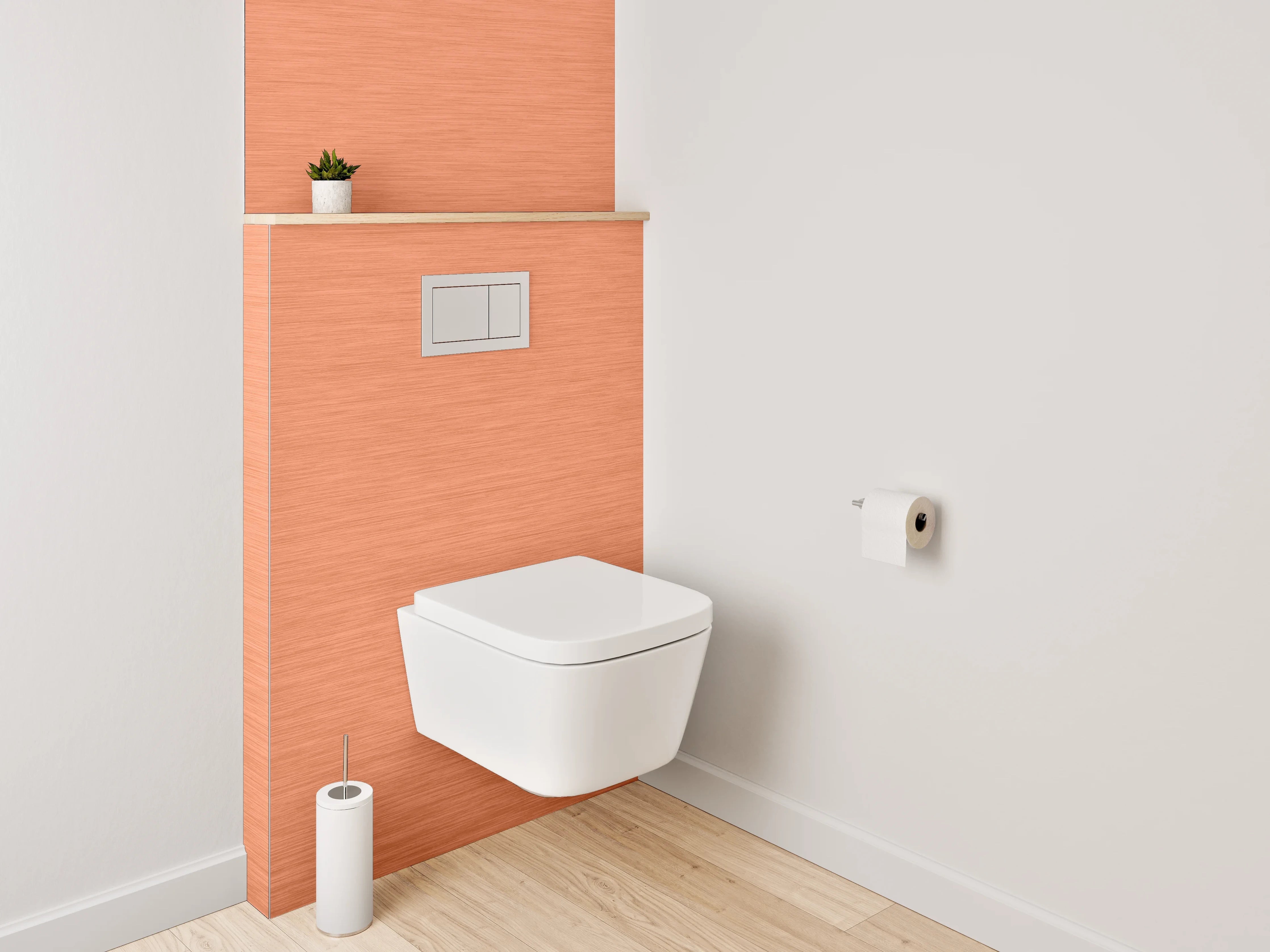WC-Rückwand - Terrakotta Struktur Optik