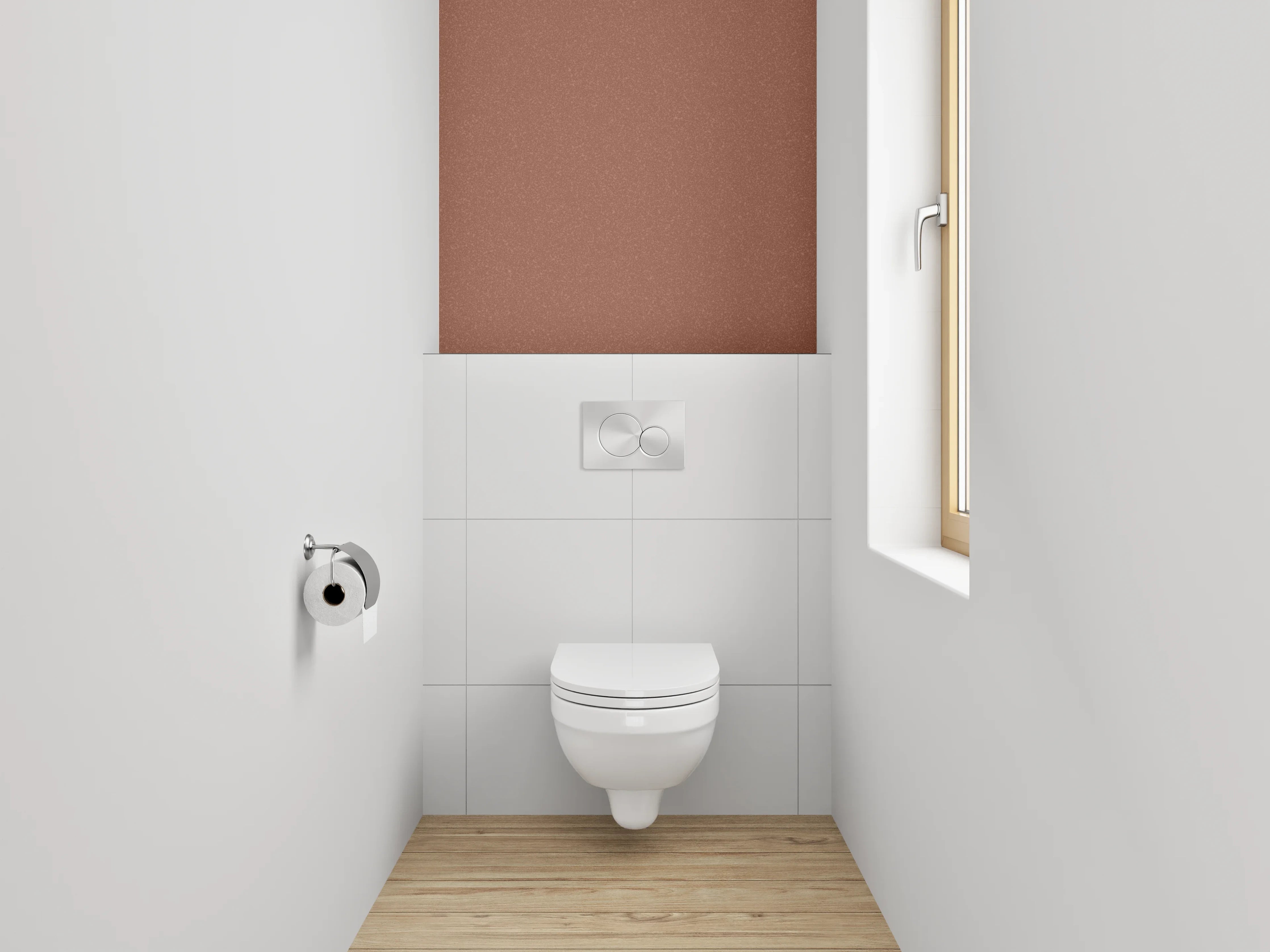 WC-Rückwand - Terrakotta Uni Strukturoptik