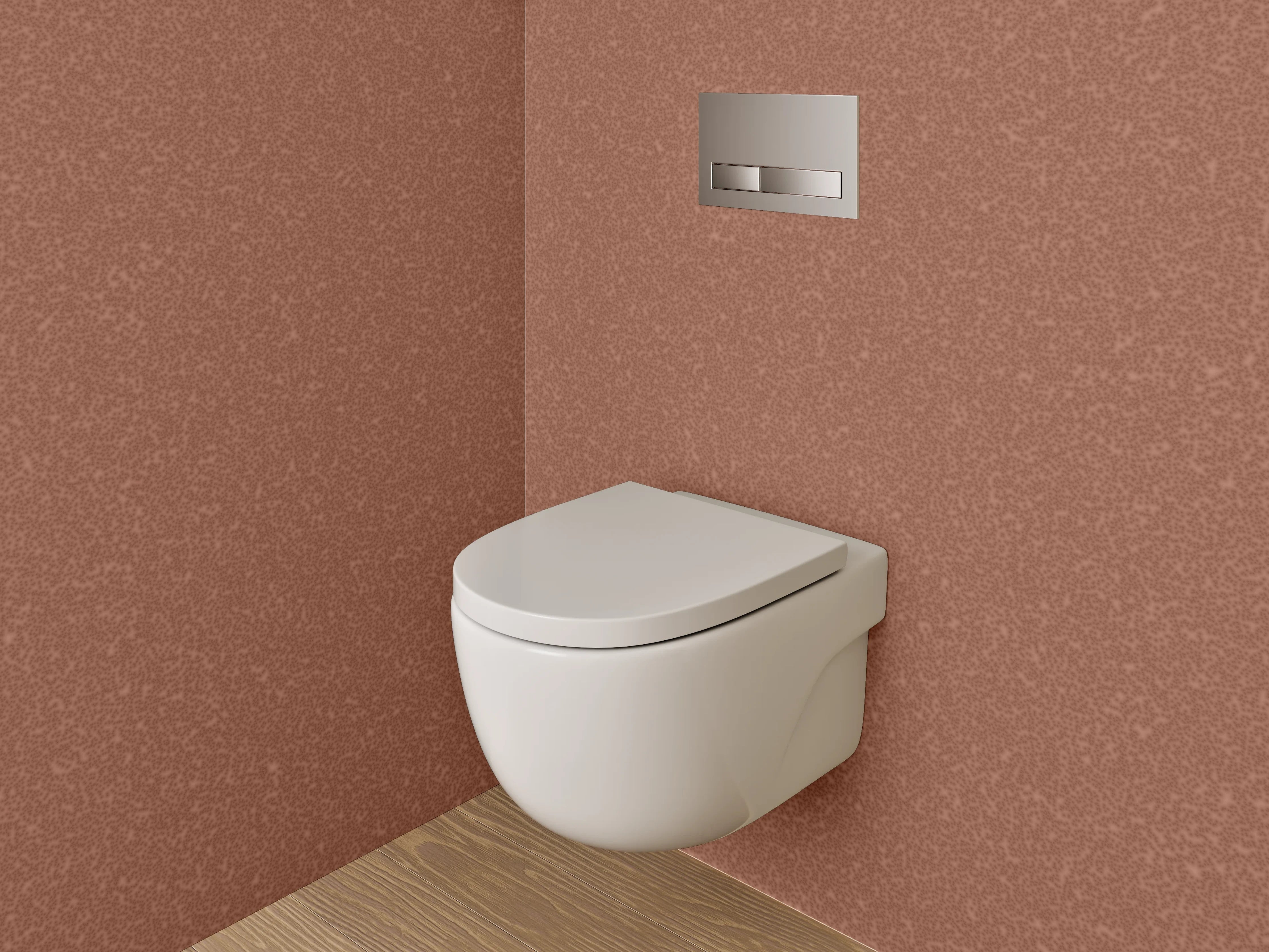 WC-Rückwand - Terrakotta Uni Strukturoptik