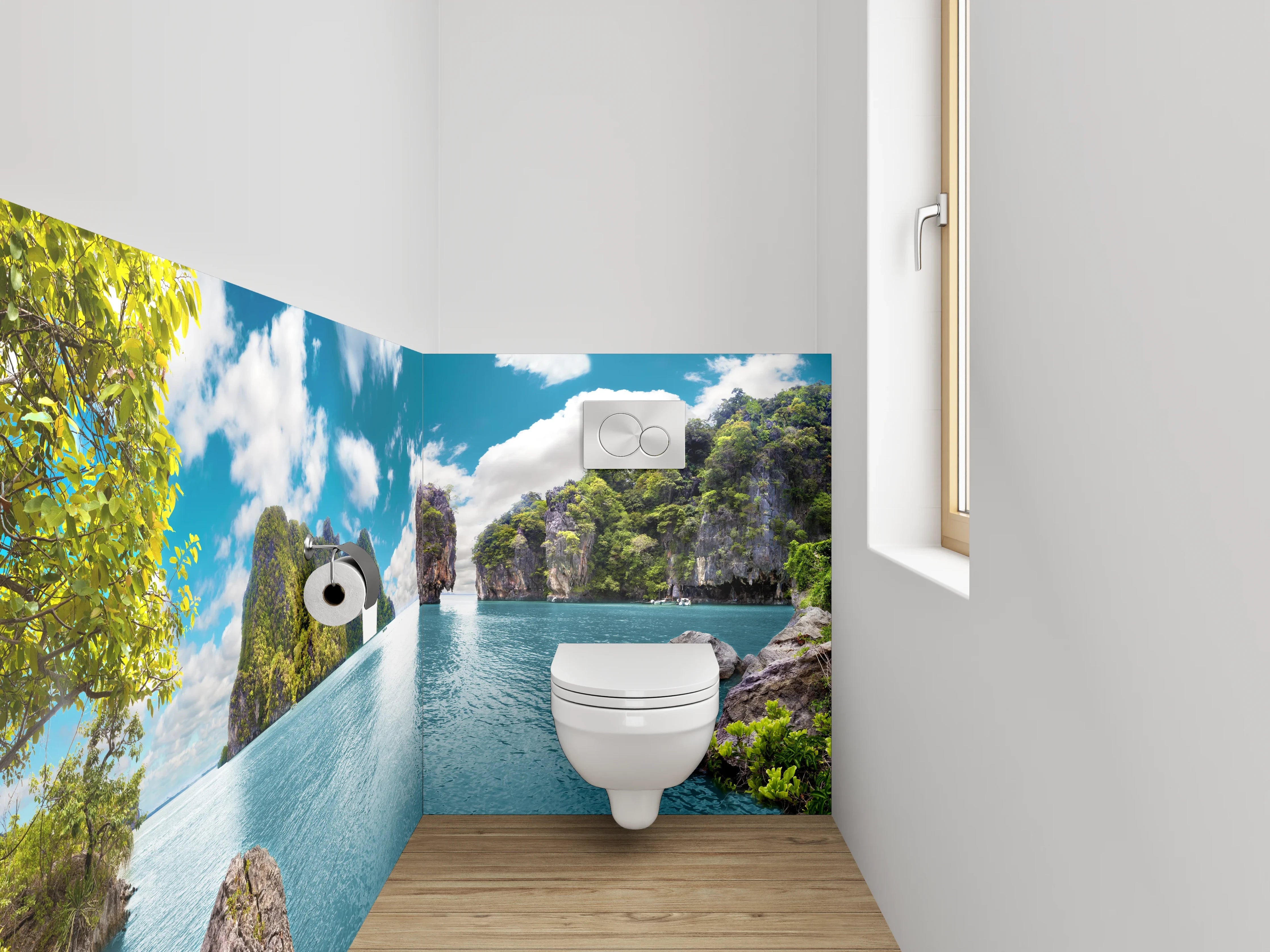WC-Rückwand - Tropische Inselkulisse Panorama
