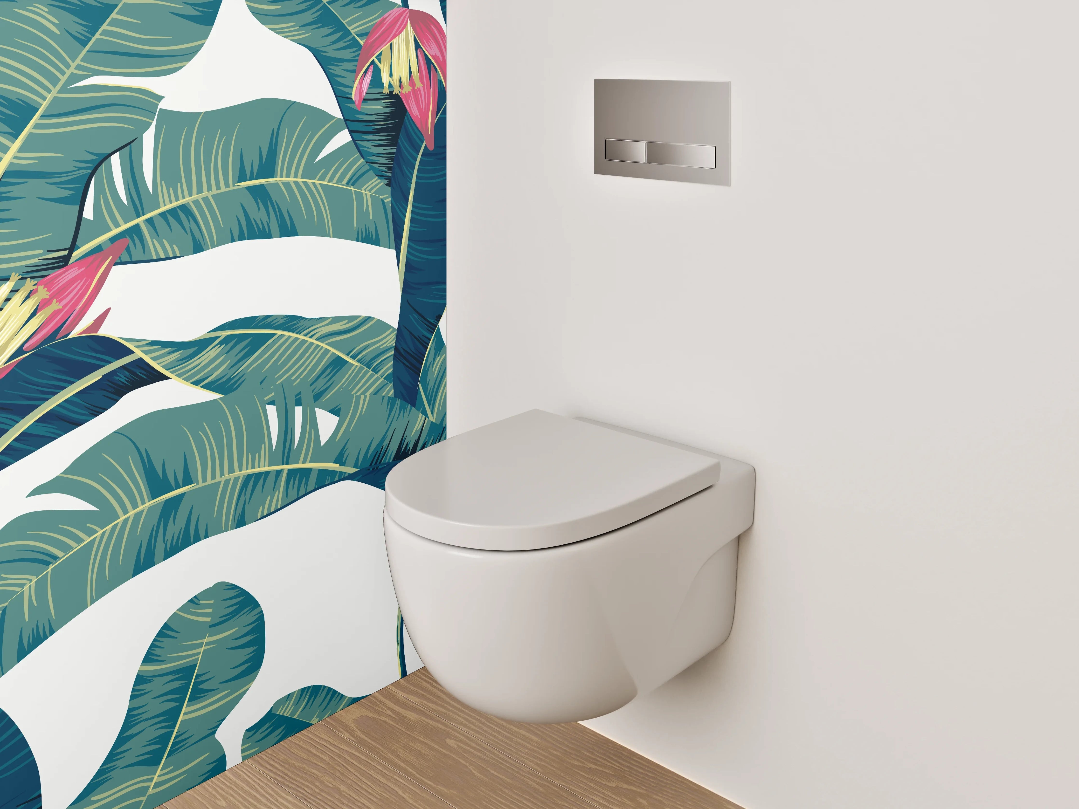 WC-Rückwand - Tropisches Bananenblatt-Design
