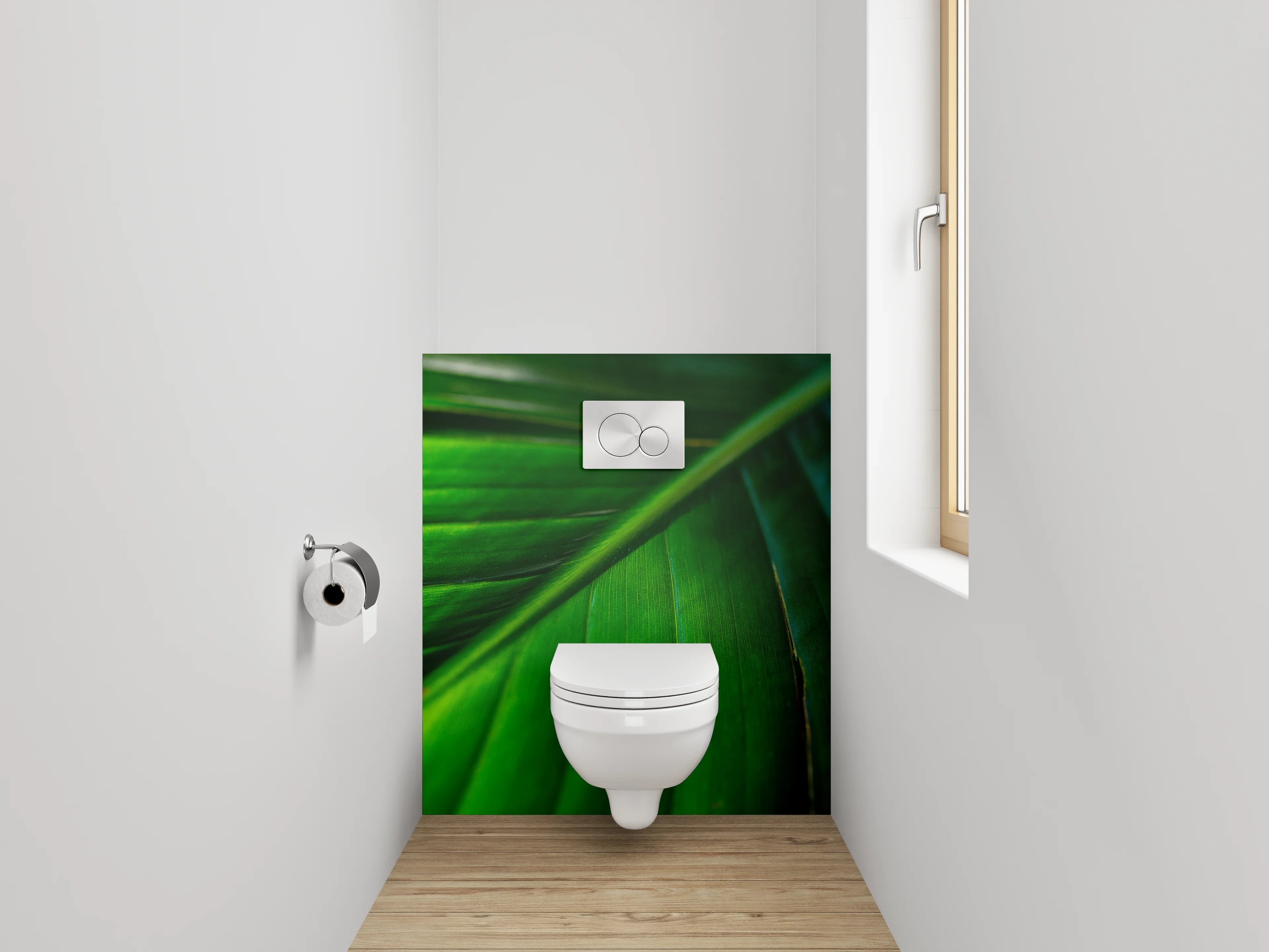 WC-Rückwand - Tropisches Bananenblatt Makro Grün