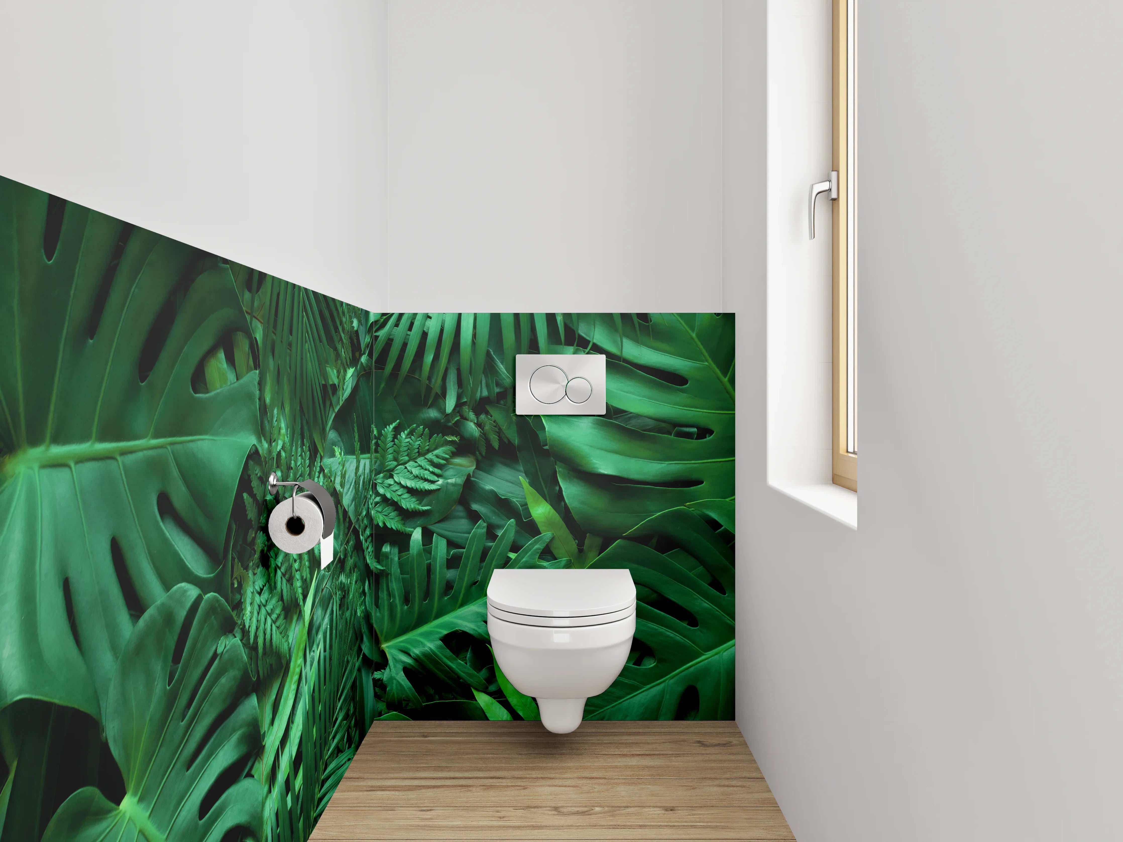 WC-Rückwand - Tropisches Dschungel Blattmuster