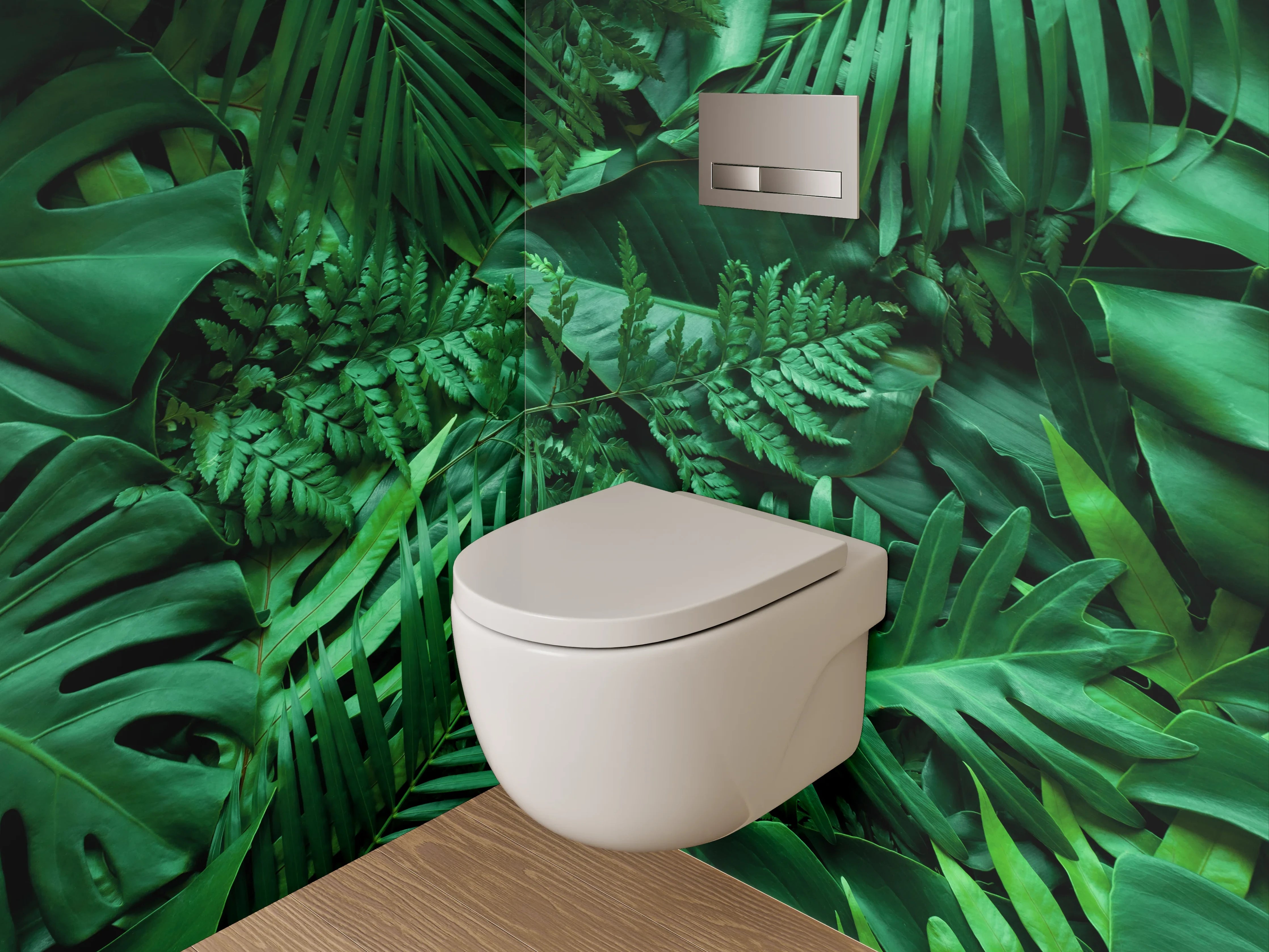 WC-Rückwand - Tropisches Dschungel Blattmuster