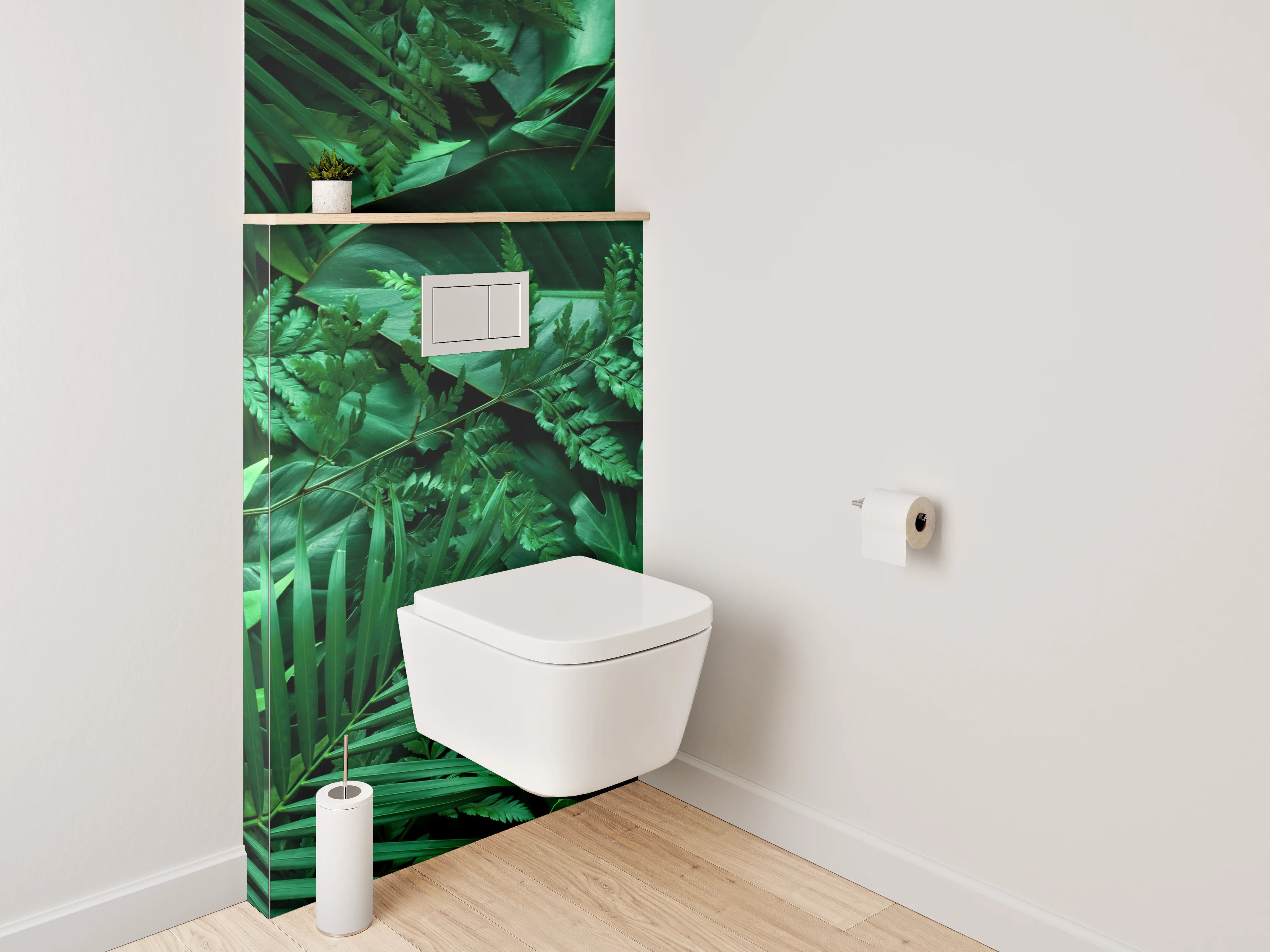 WC-Rückwand - Tropisches Dschungel Blattmuster