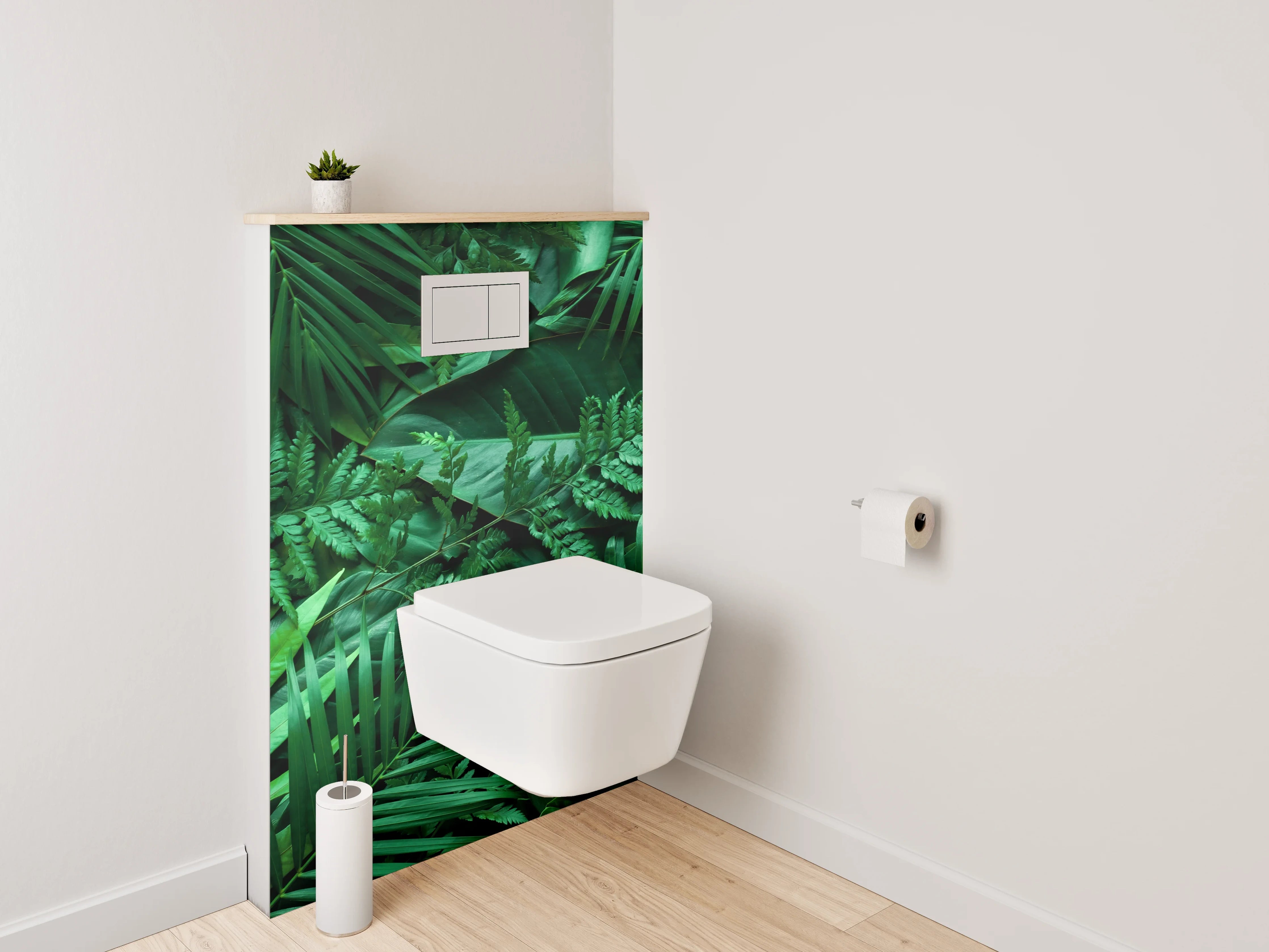 WC-Rückwand - Tropisches Dschungel Blattmuster