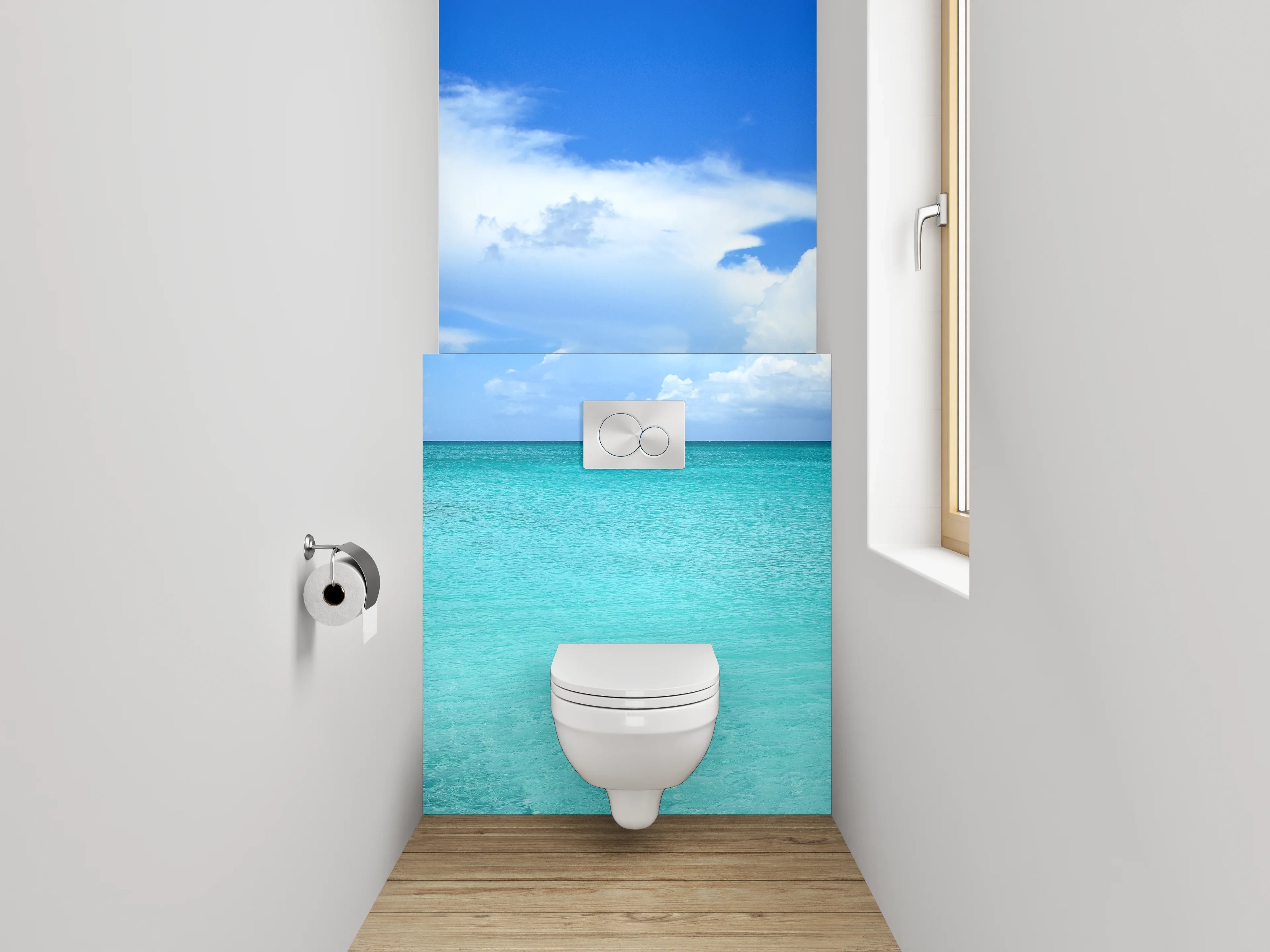 WC-Rückwand - Türkisblaues Paradies am Meer
