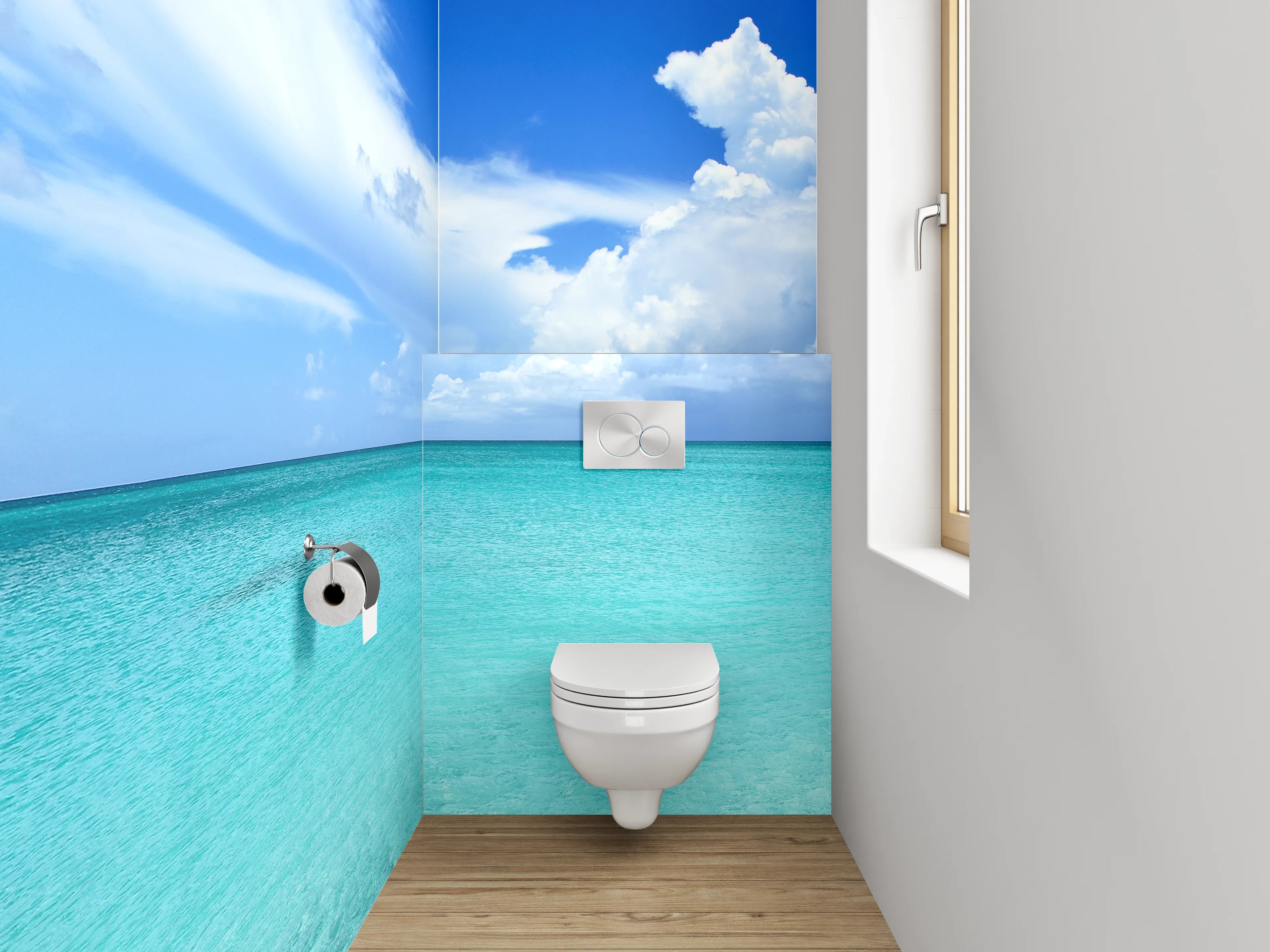 WC-Rückwand - Türkisblaues Paradies am Meer