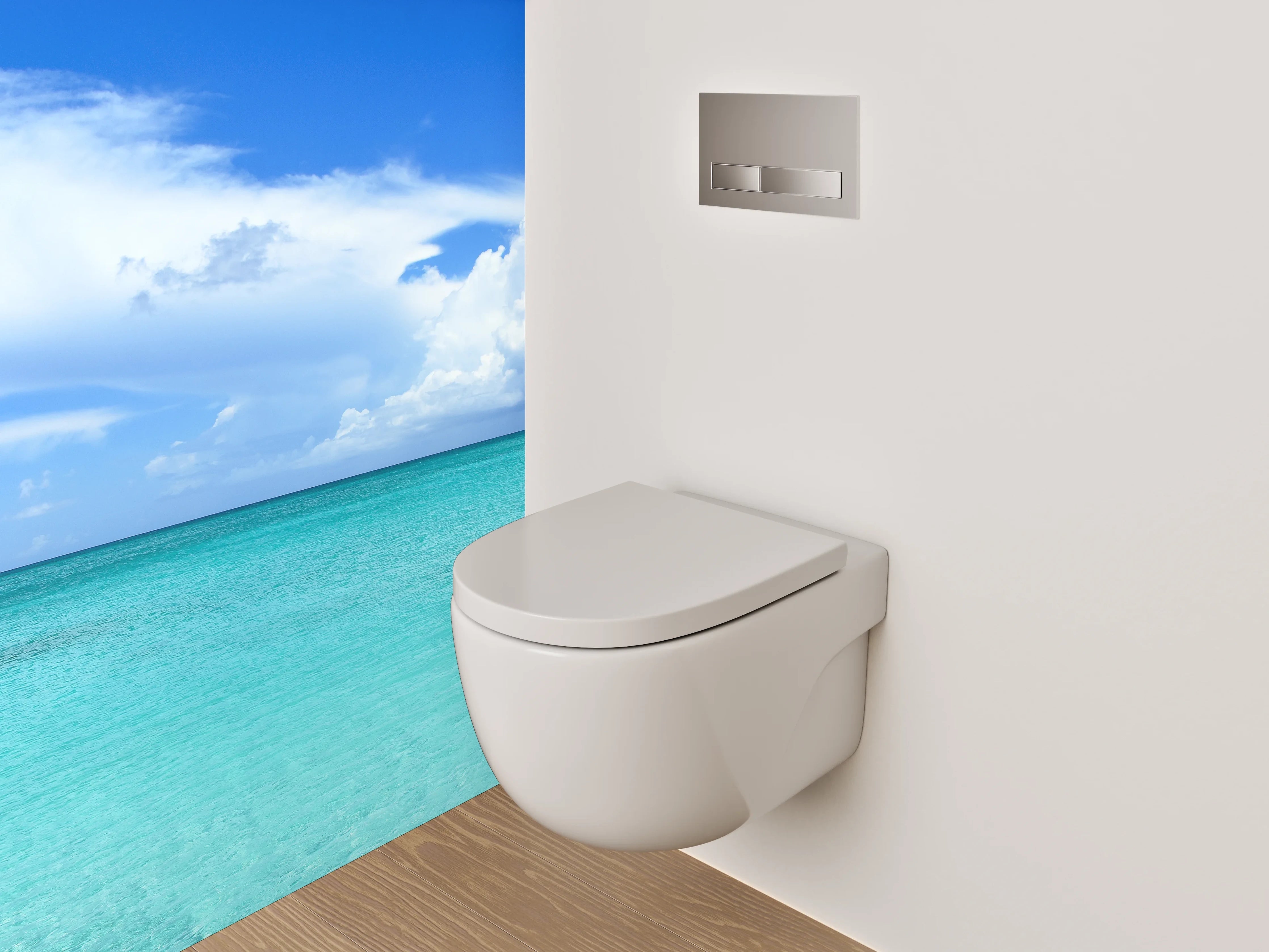 WC-Rückwand - Türkisblaues Paradies am Meer