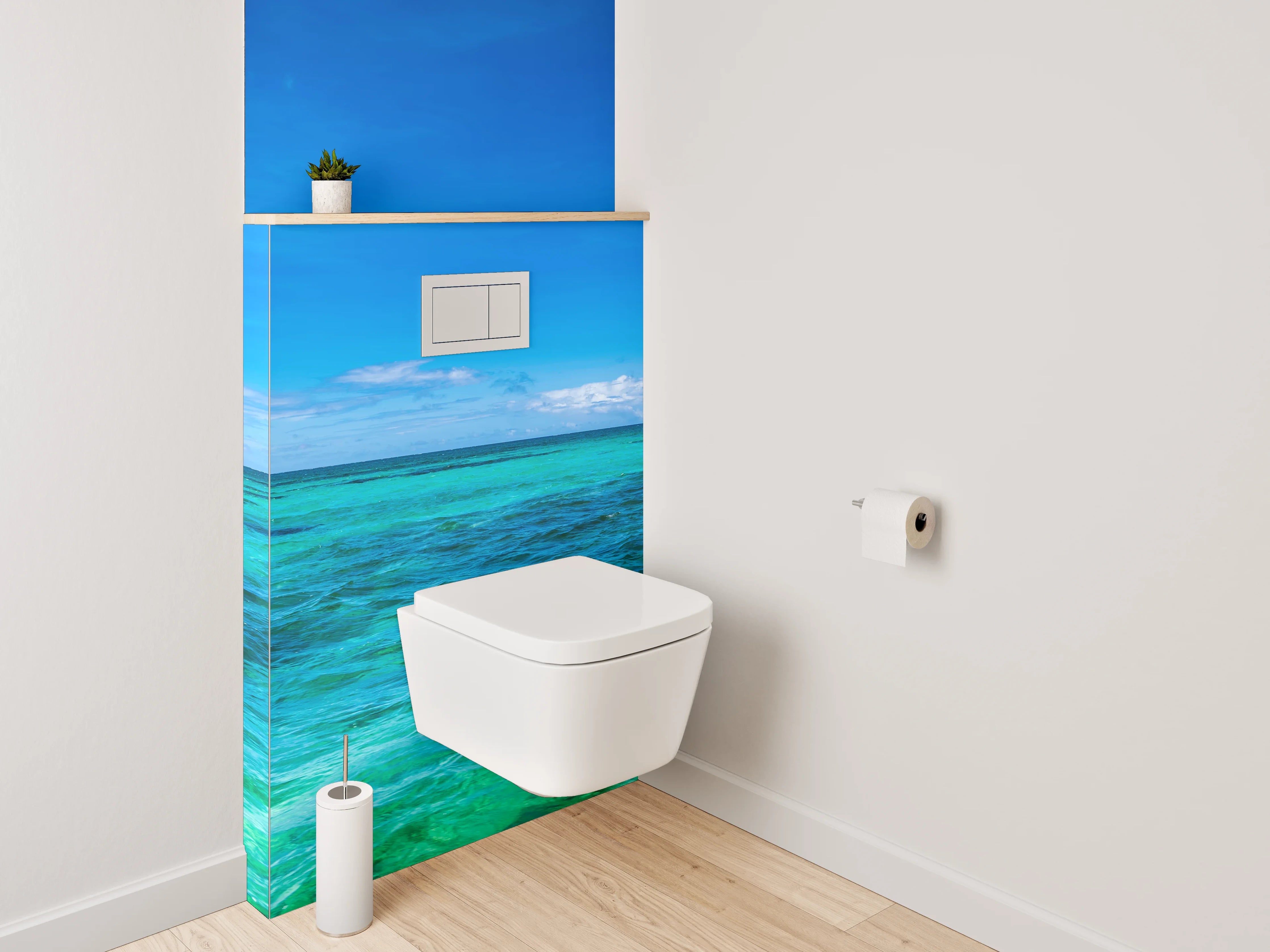 WC-Rückwand - Türkises Meer und blauer Himmel