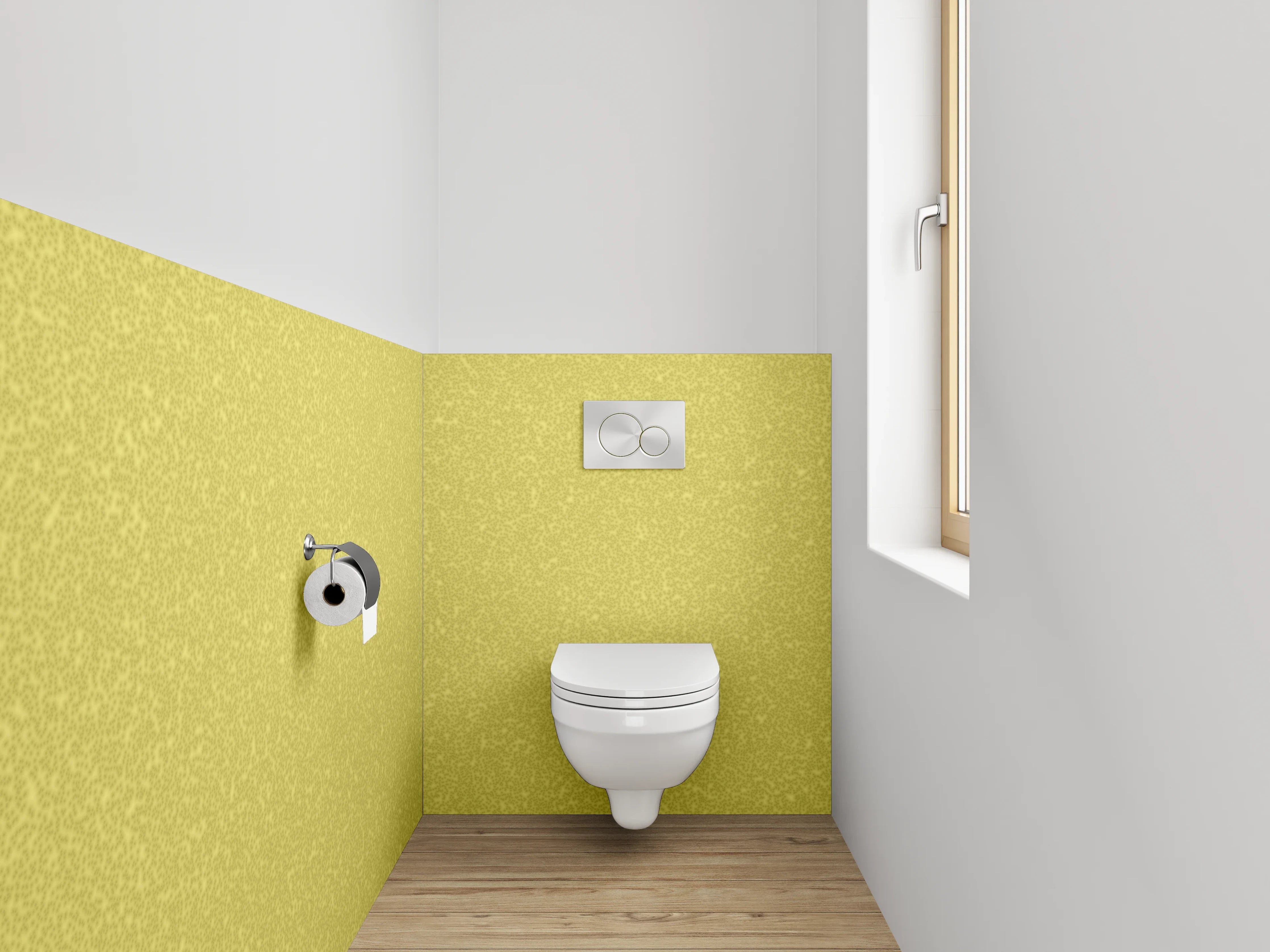 WC-Rückwand - Uni-Farbe Ockergelb Struktur