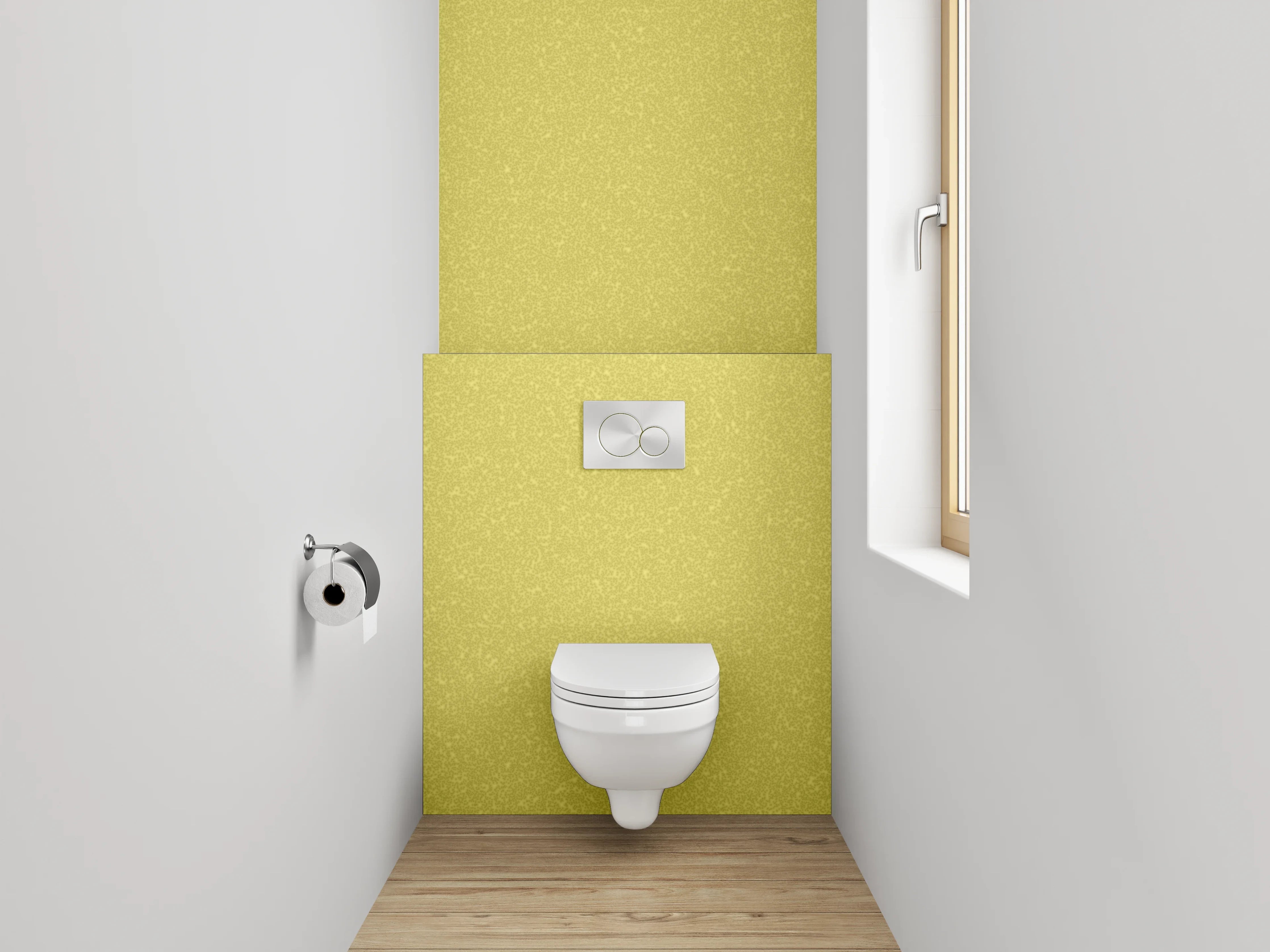 WC-Rückwand - Uni-Farbe Ockergelb Struktur