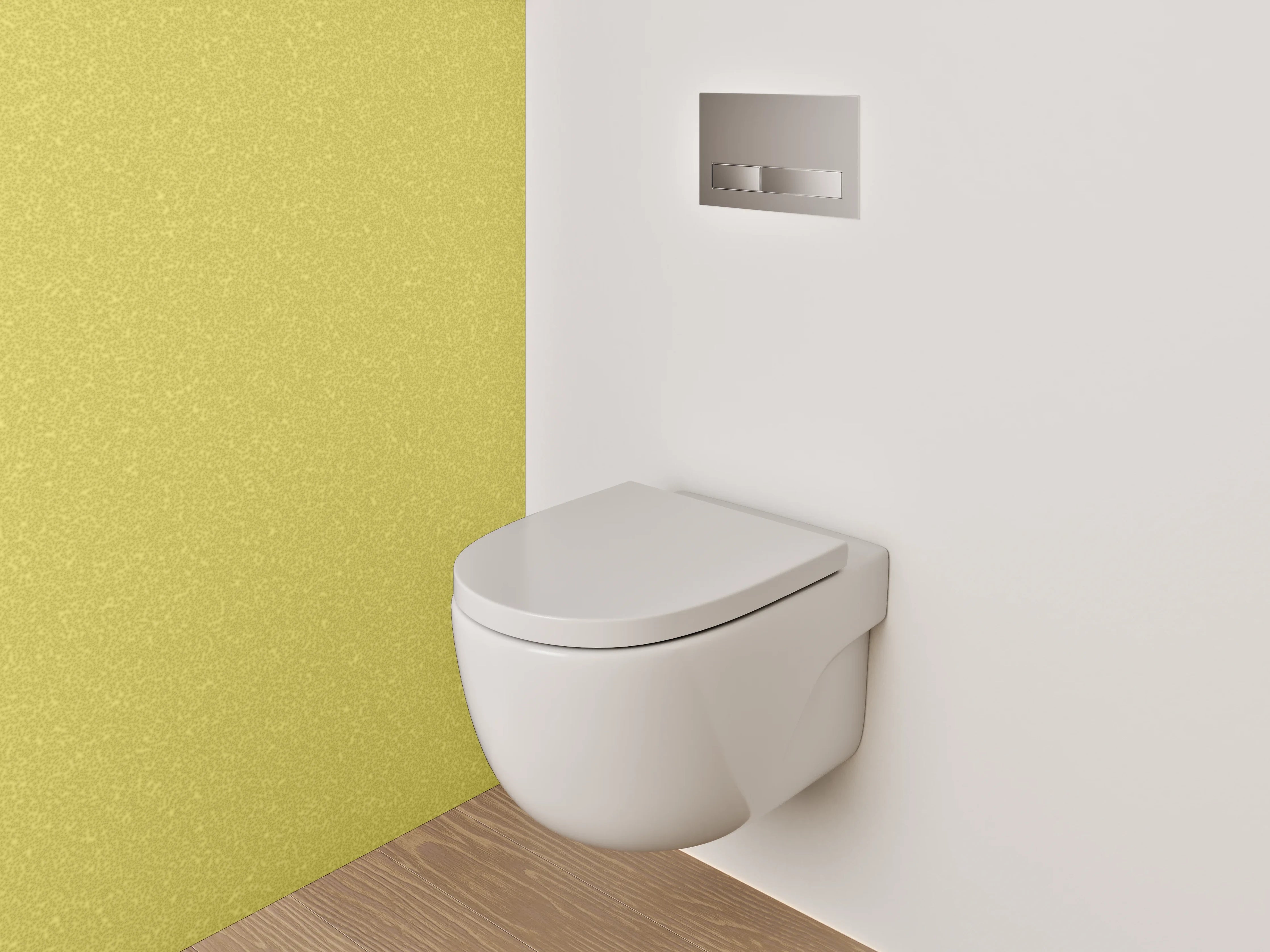 WC-Rückwand - Uni-Farbe Ockergelb Struktur