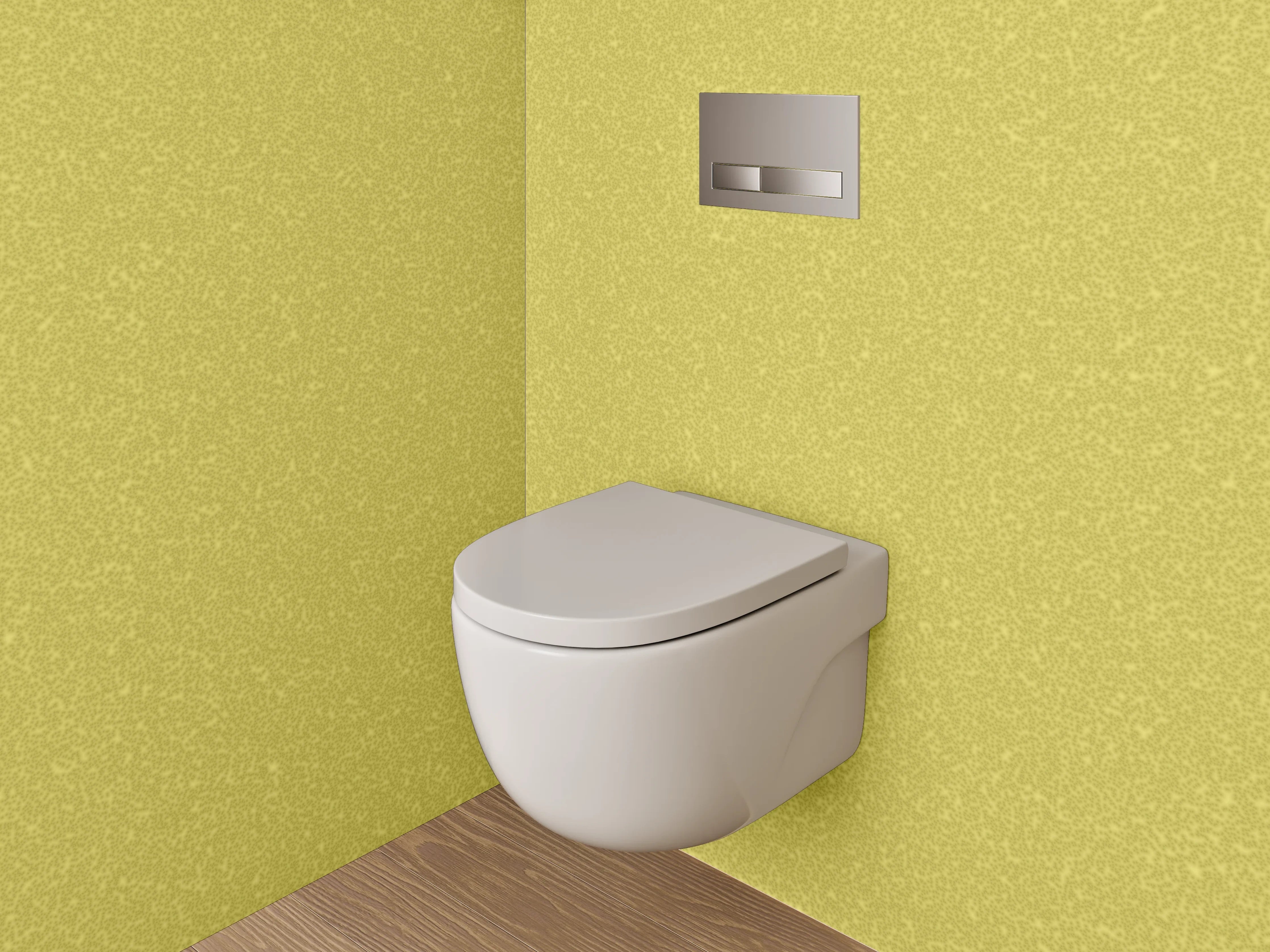 WC-Rückwand - Uni-Farbe Ockergelb Struktur