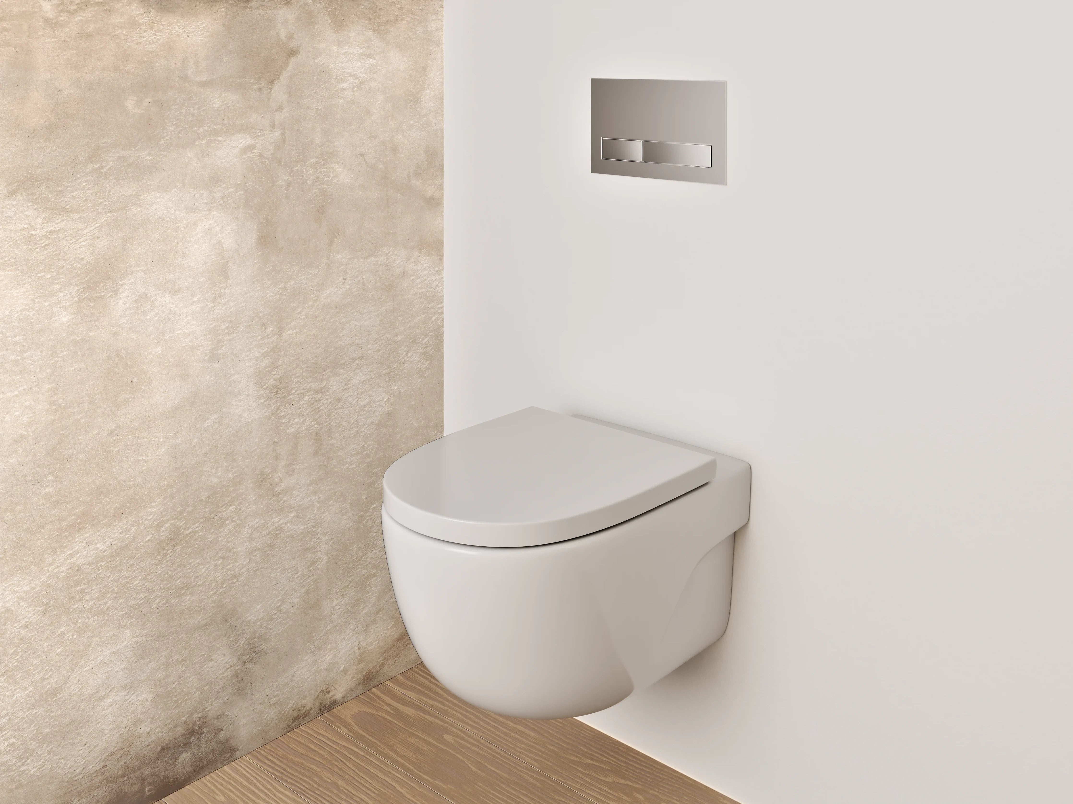 WC-Rückwand - Vintage Beton Wandoptik Beige Braun