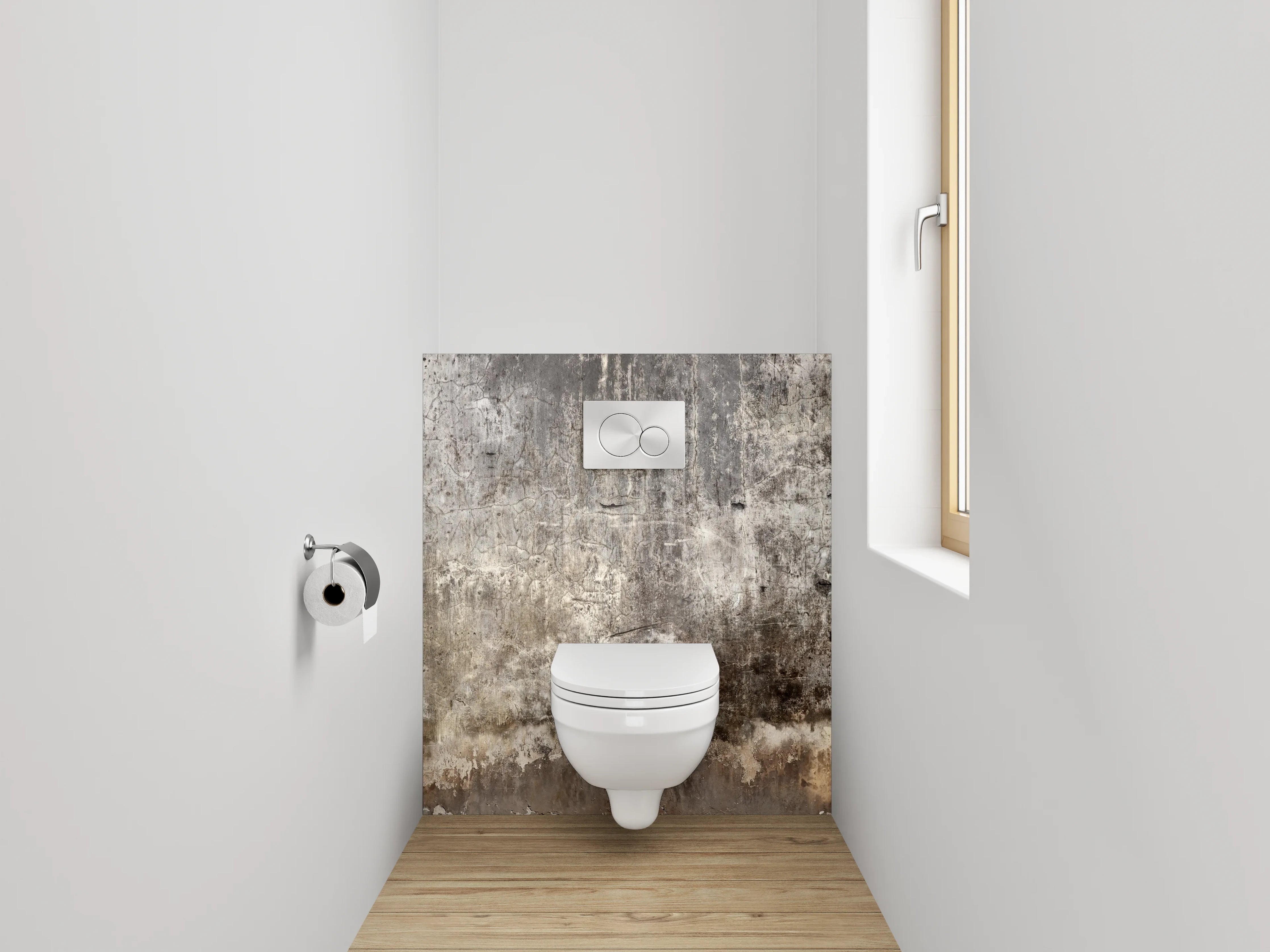 WC-Rückwand - Vintage Betonwand Struktur