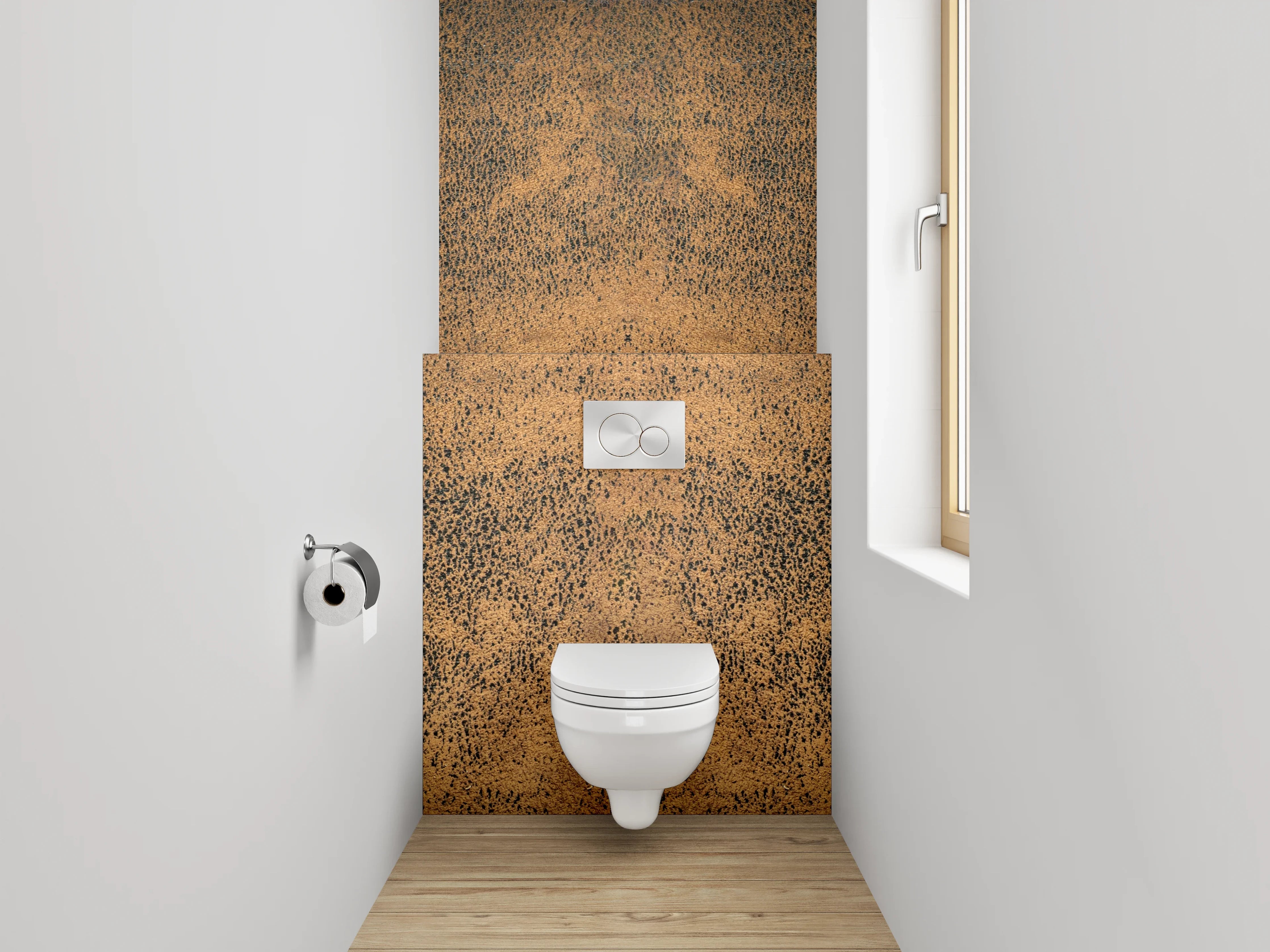 WC-Rückwand - Vintage Braun Struktur Tapete