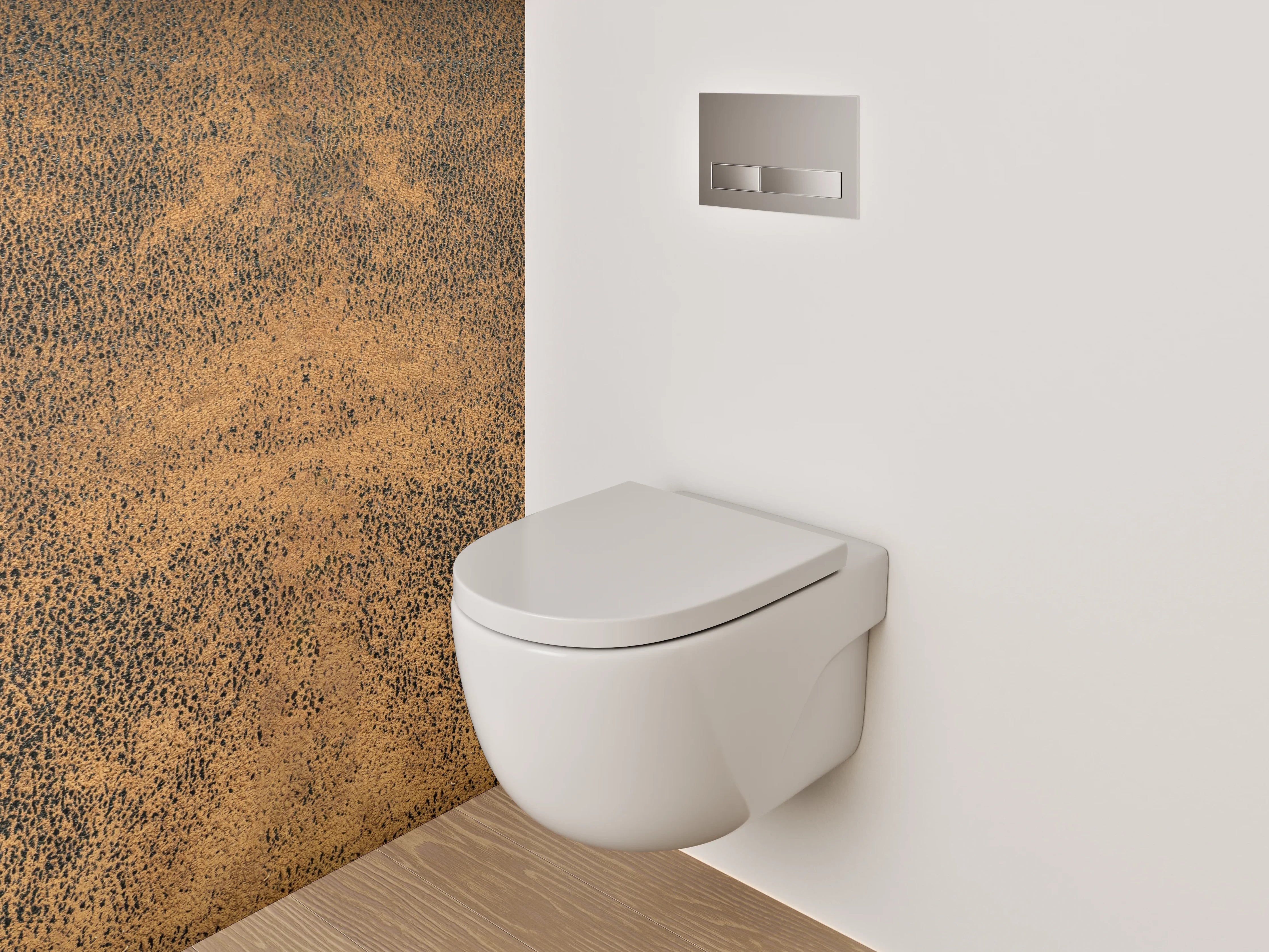 WC-Rückwand - Vintage Braun Struktur Tapete