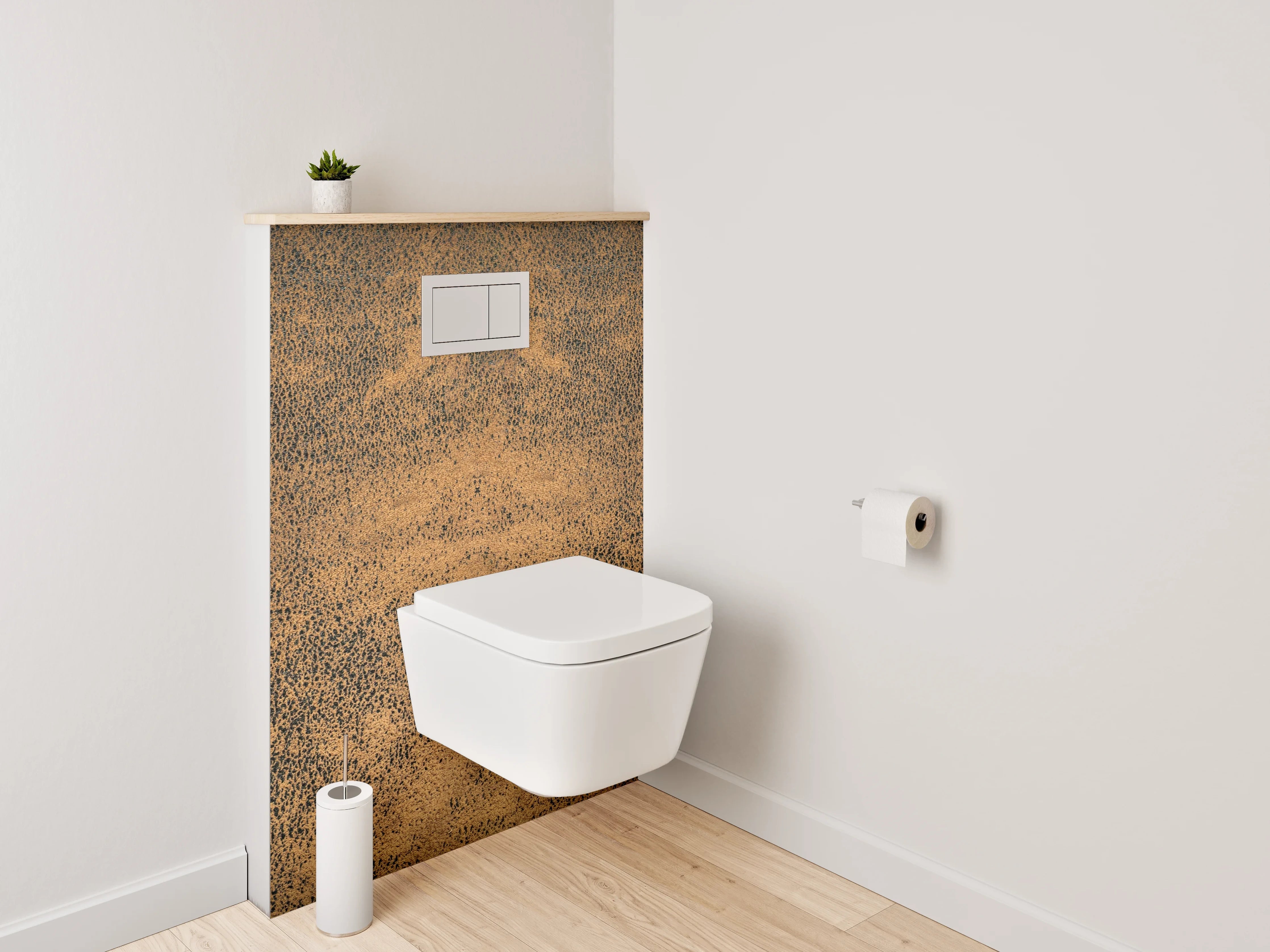 WC-Rückwand - Vintage Braun Struktur Tapete