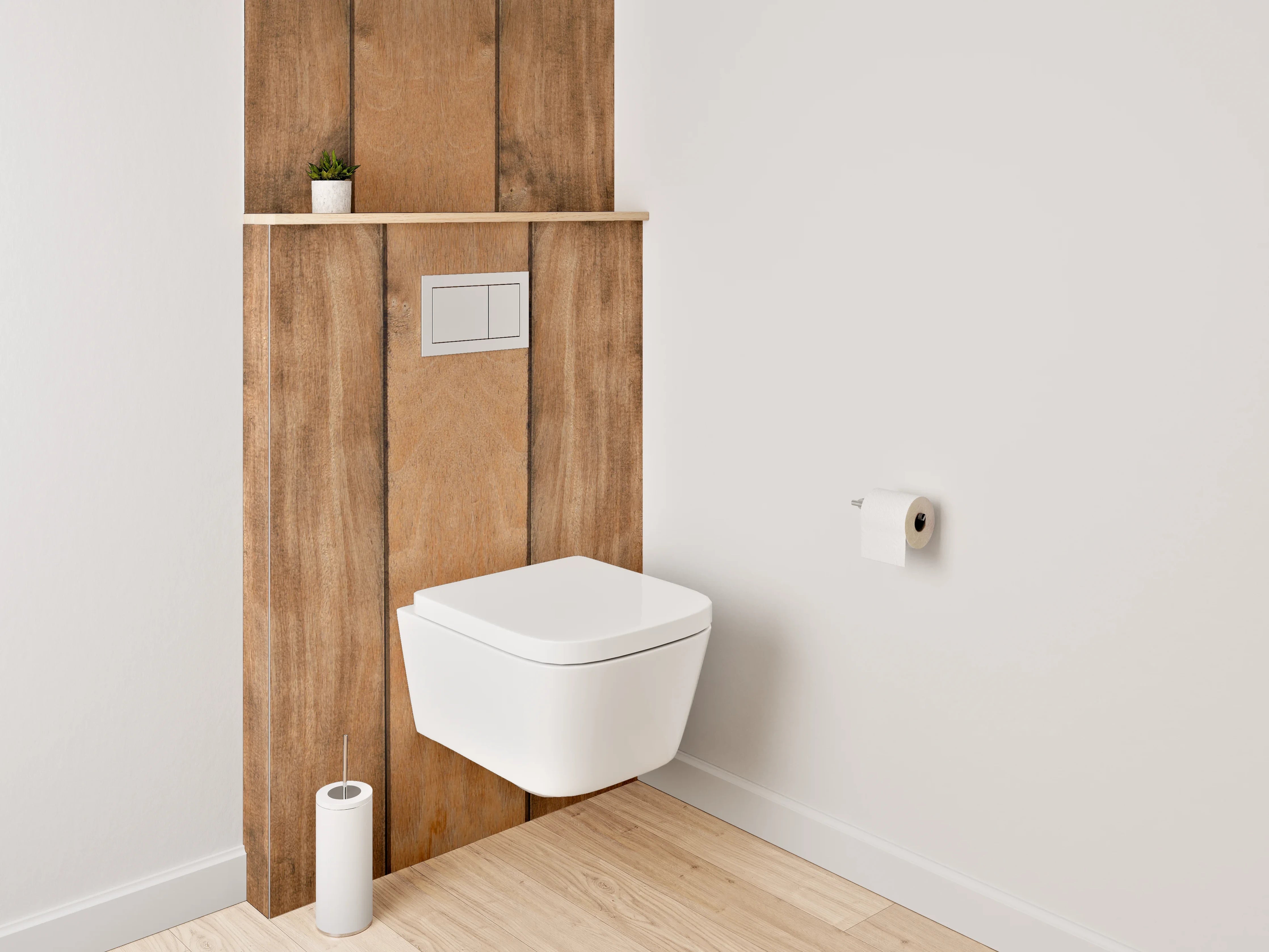 WC-Rückwand - Vintage Graufasertapete