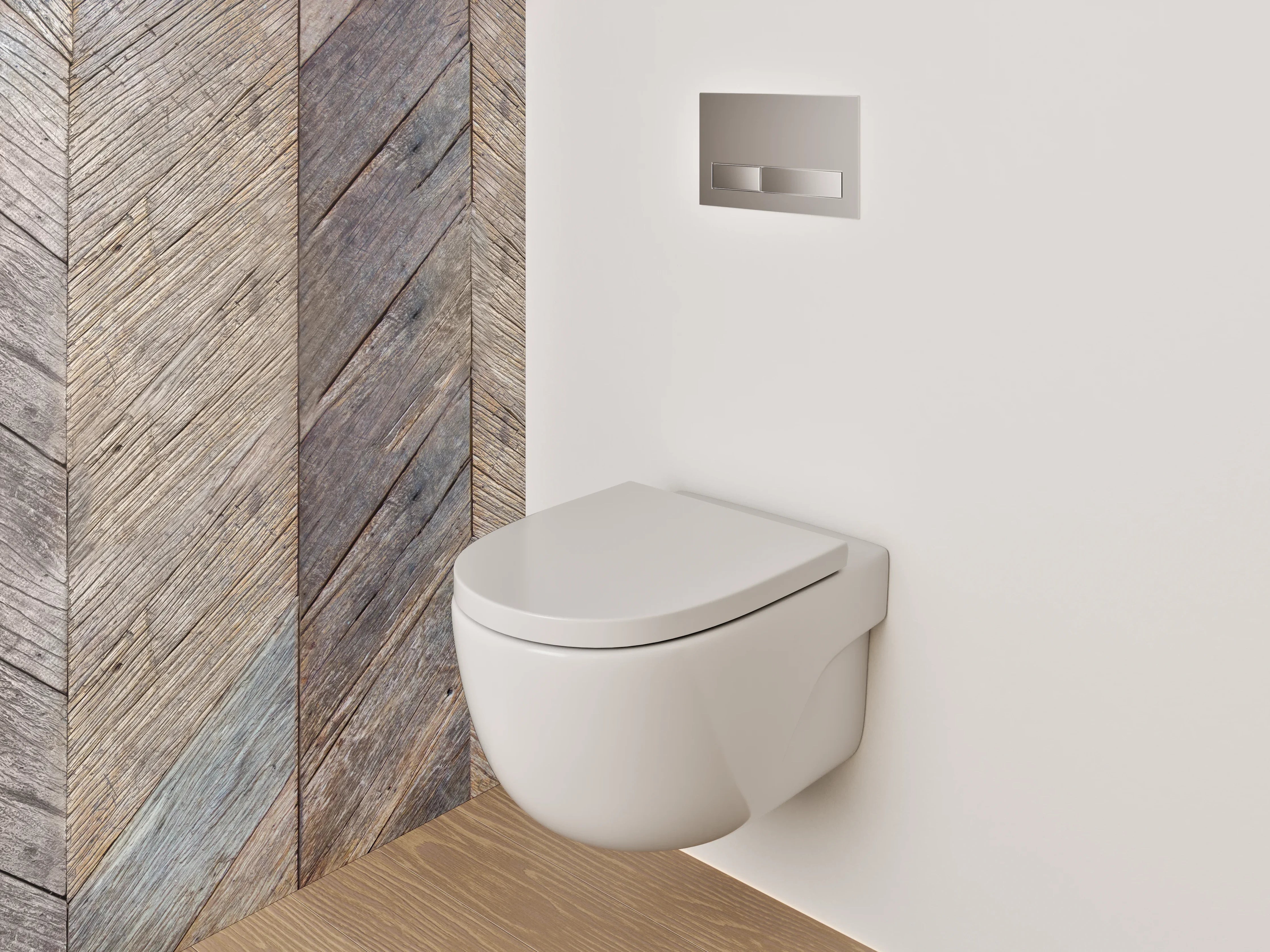 WC-Rückwand - Vintage Holz Chevron Muster