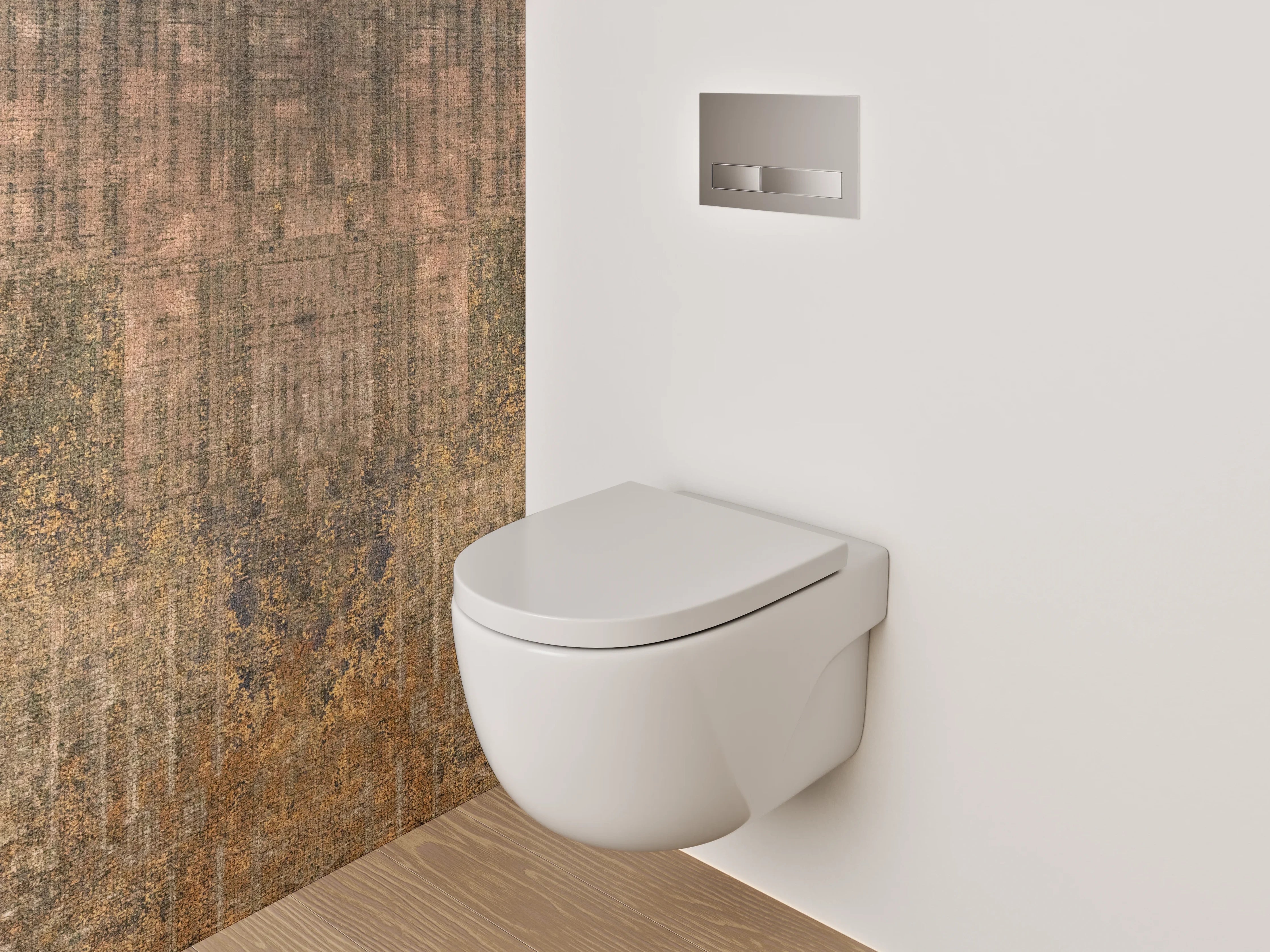 WC-Rückwand - Vintage Patina Rost-Optik Design