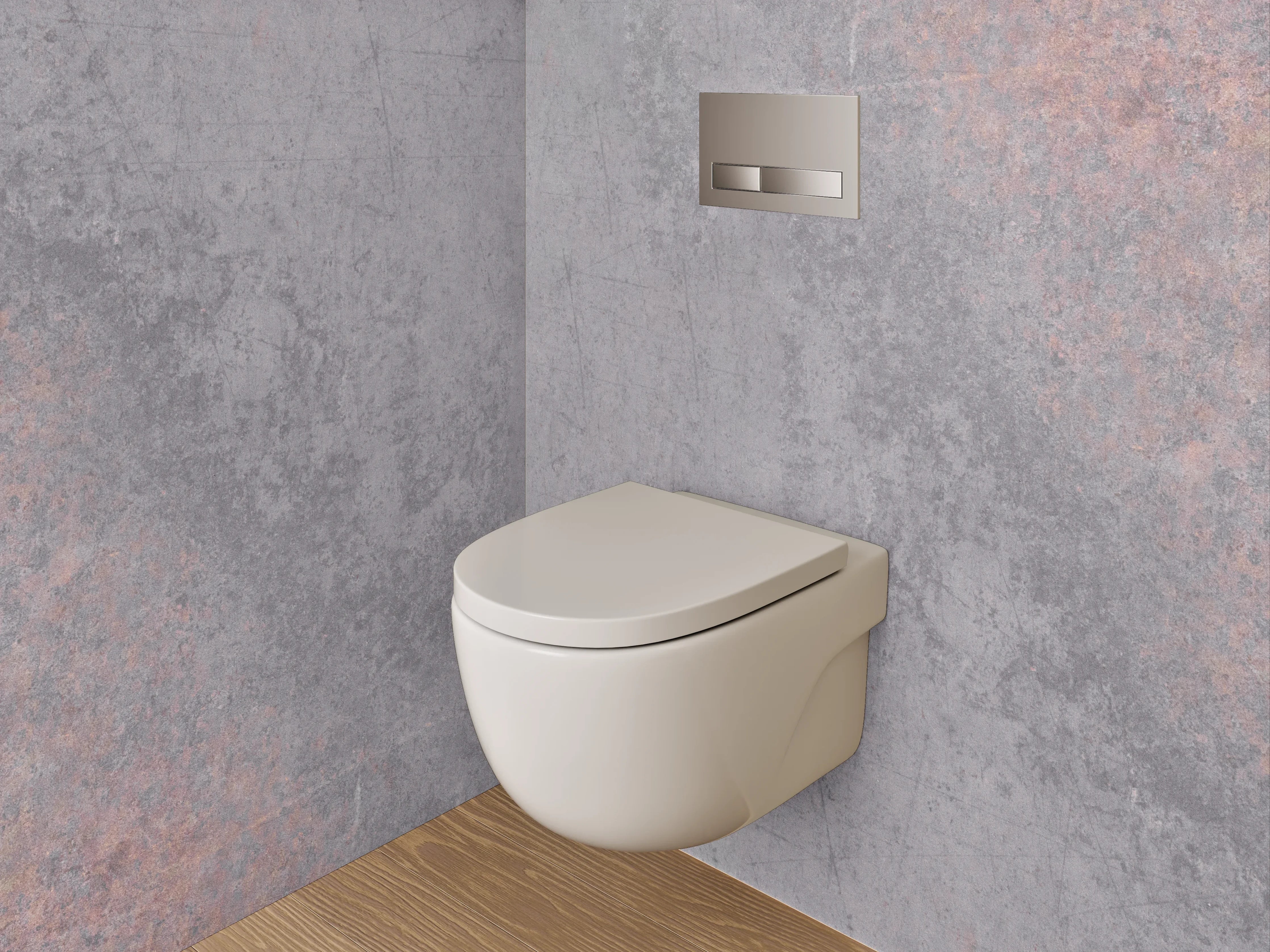 WC-Rückwand - Vintage Rostoptik Beton-Textur