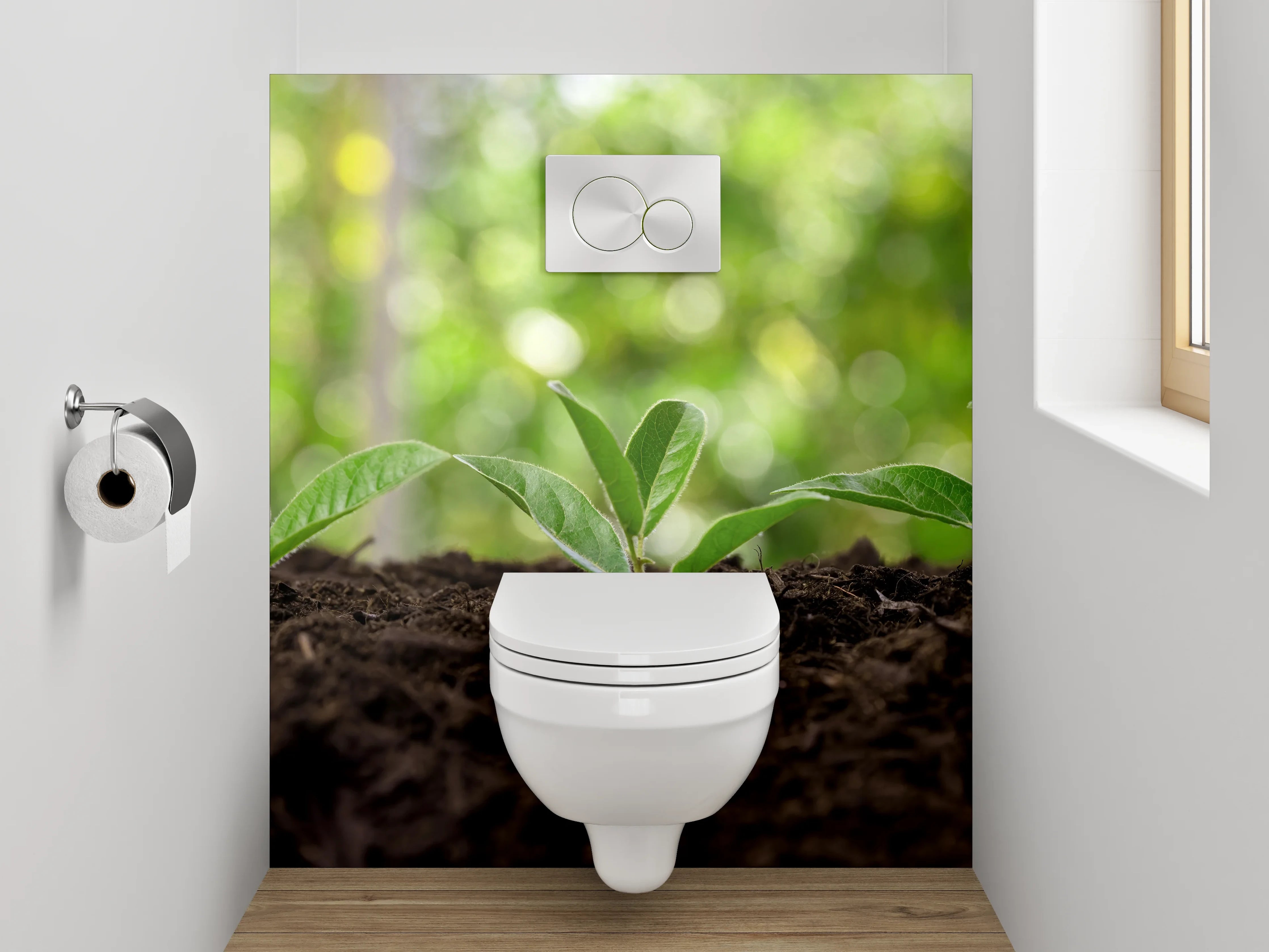 WC-Rückwand - Wachstum junge Pflanzen Natur