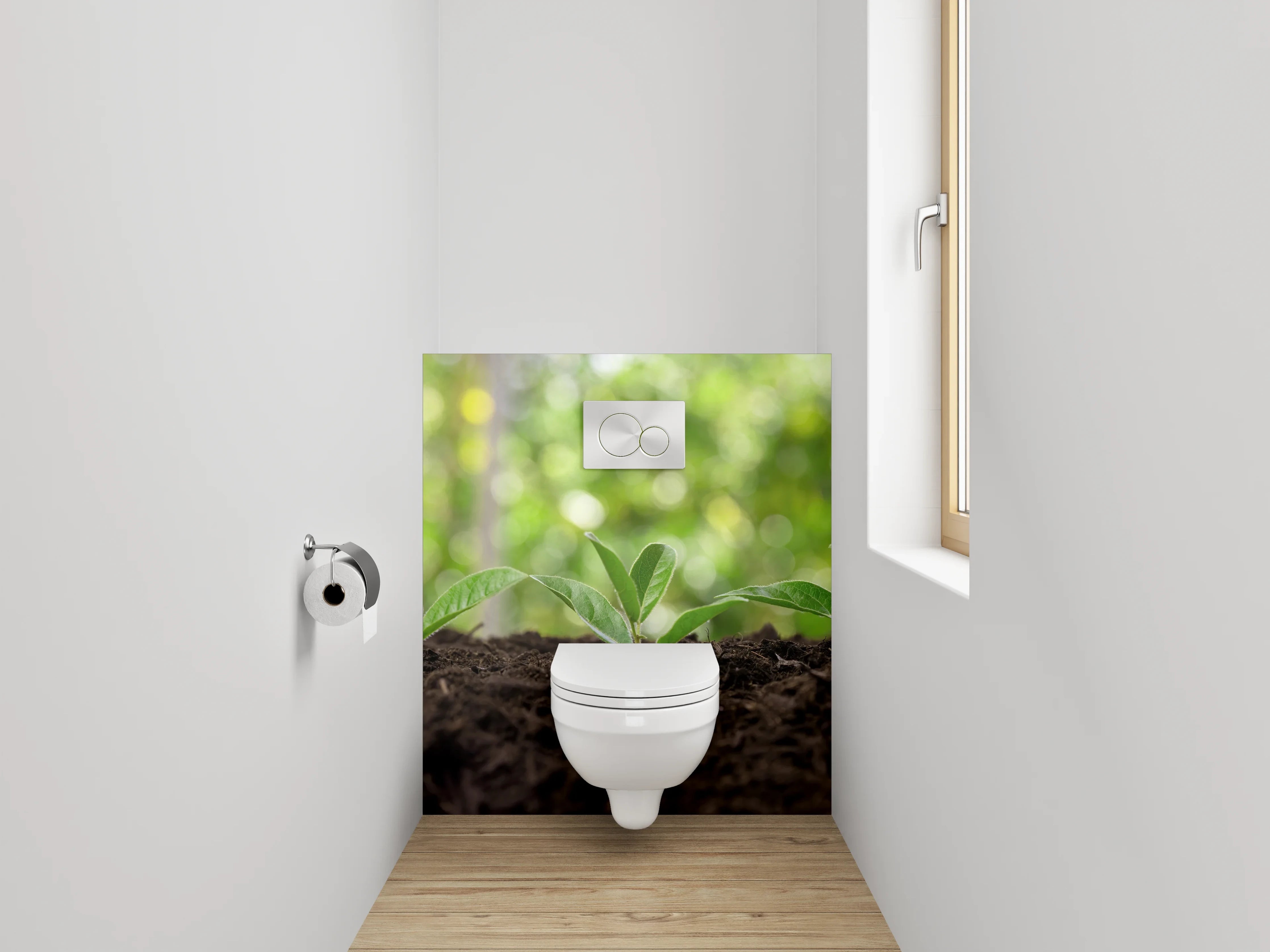 WC-Rückwand - Wachstum junge Pflanzen Natur