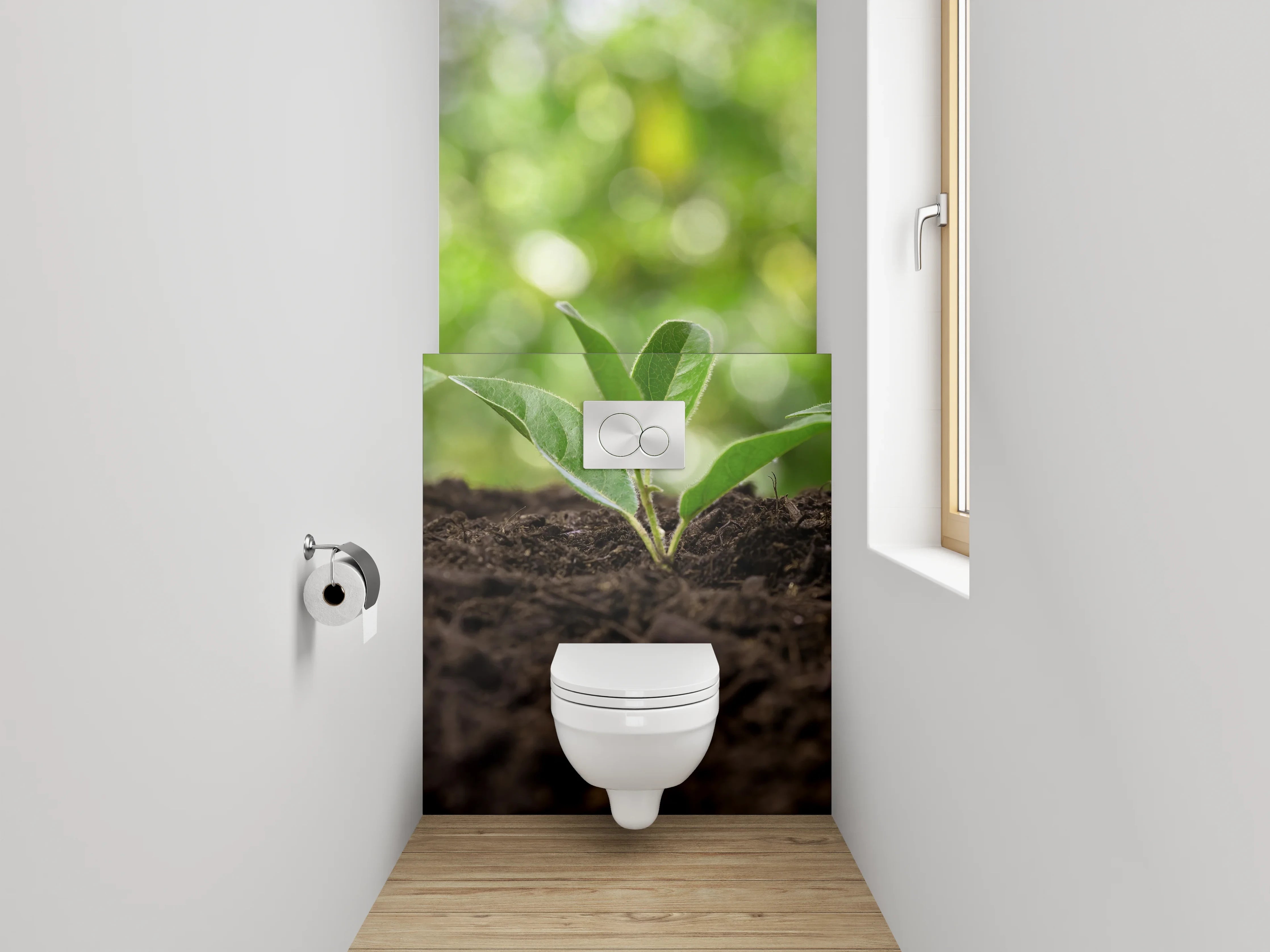 WC-Rückwand - Wachstum junge Pflanzen Natur