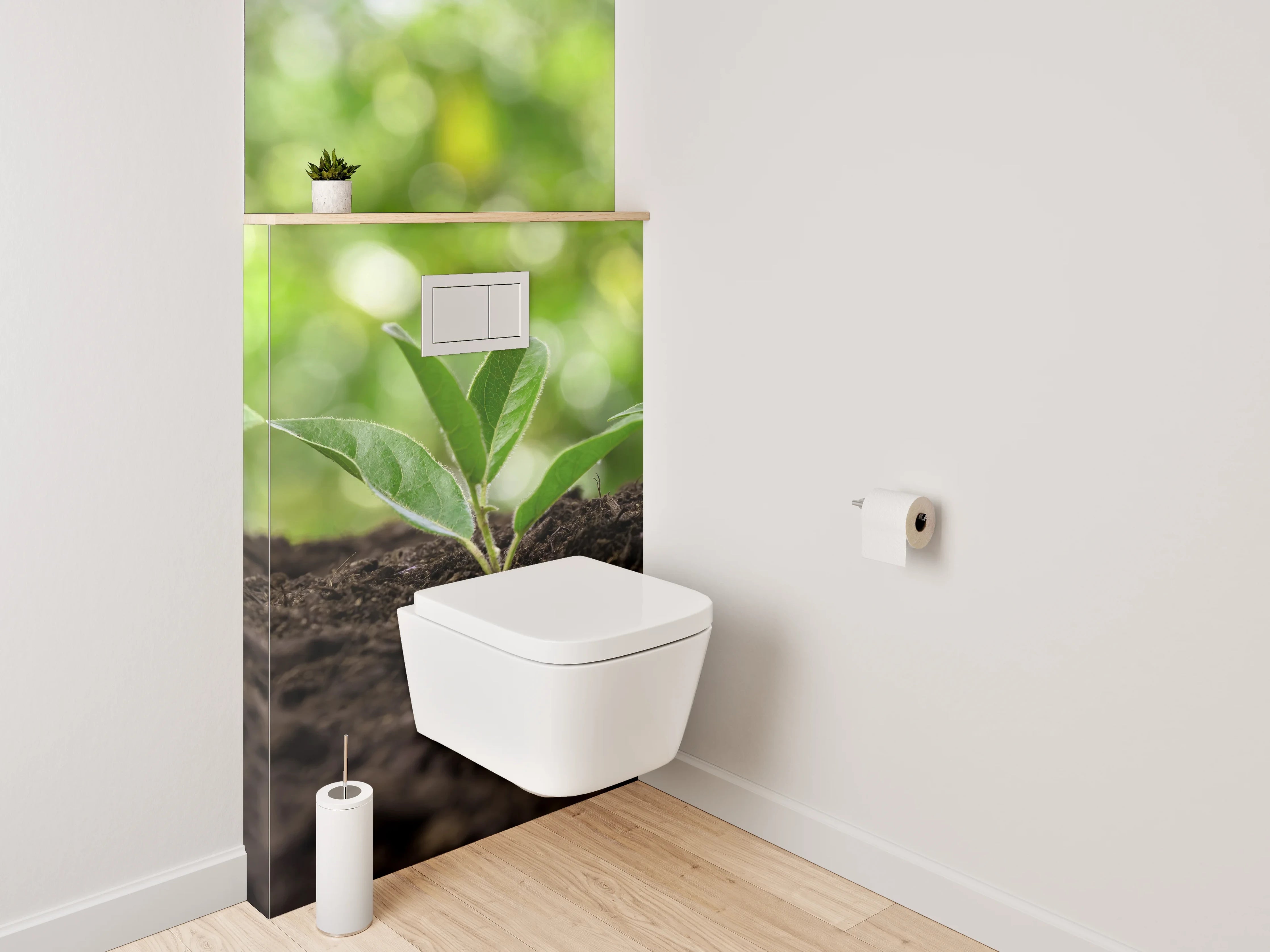 WC-Rückwand - Wachstum junge Pflanzen Natur