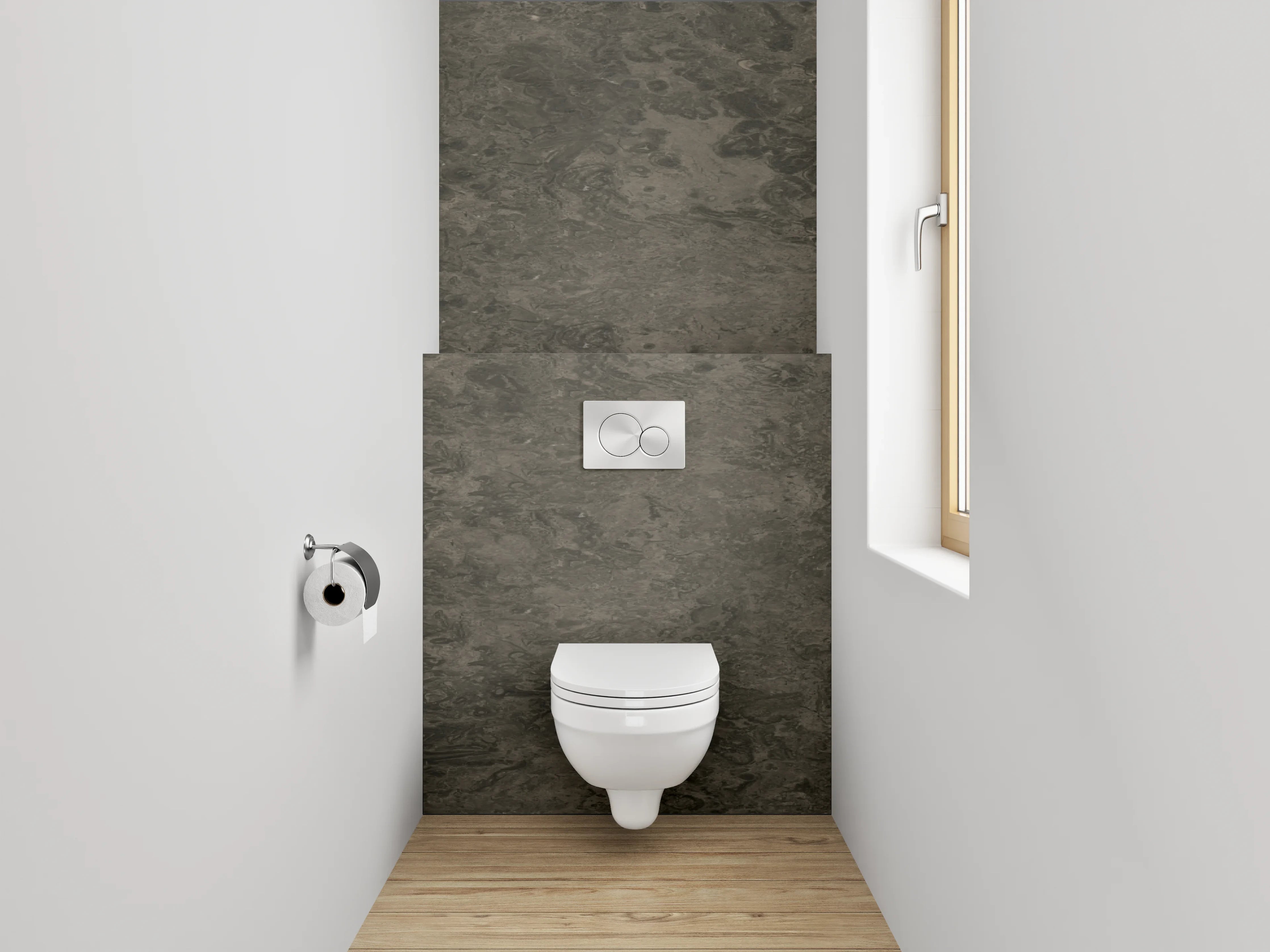 WC-Rückwand - Warme Braune Marmor-Textur