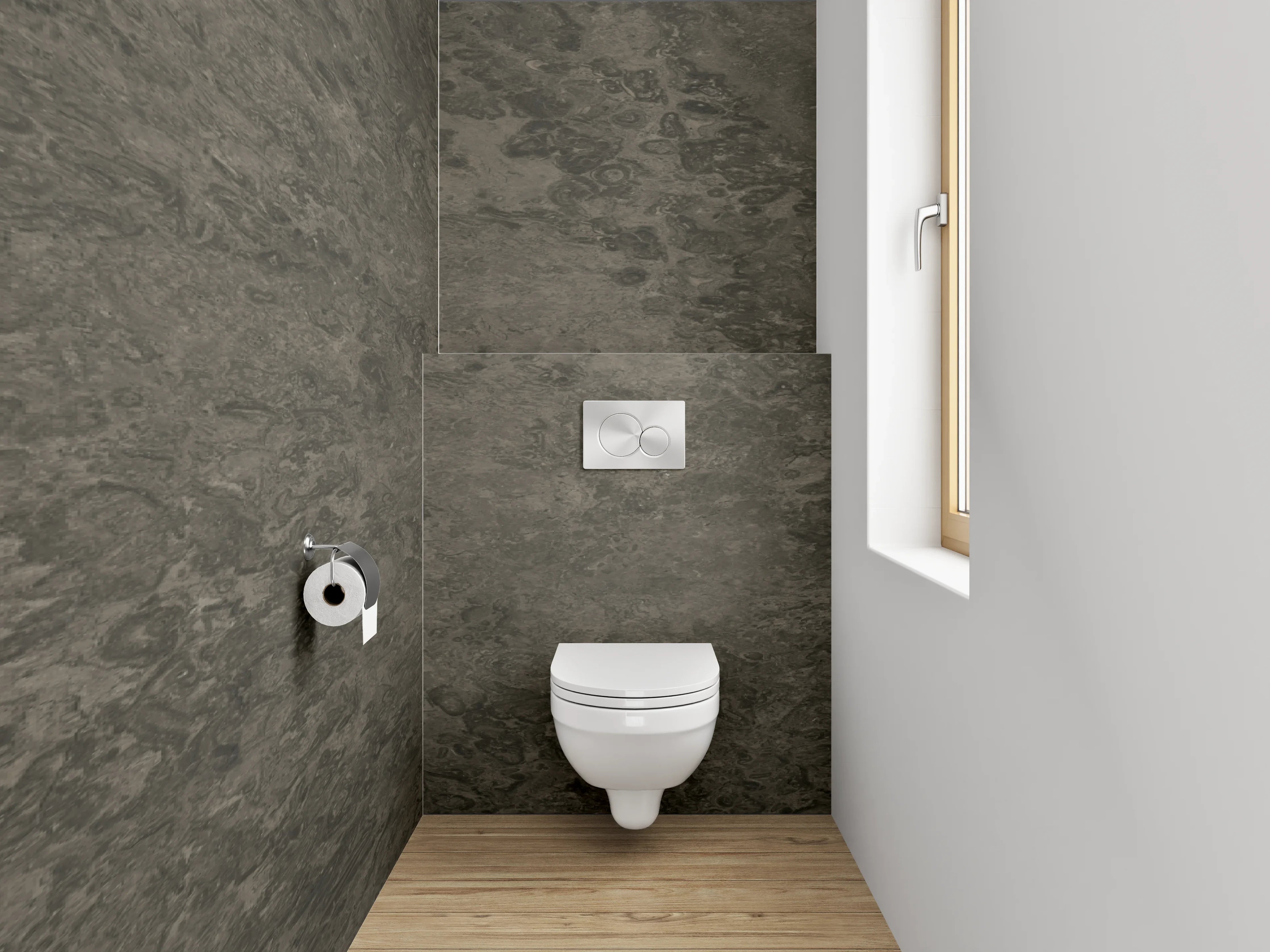 WC-Rückwand - Warme Braune Marmor-Textur