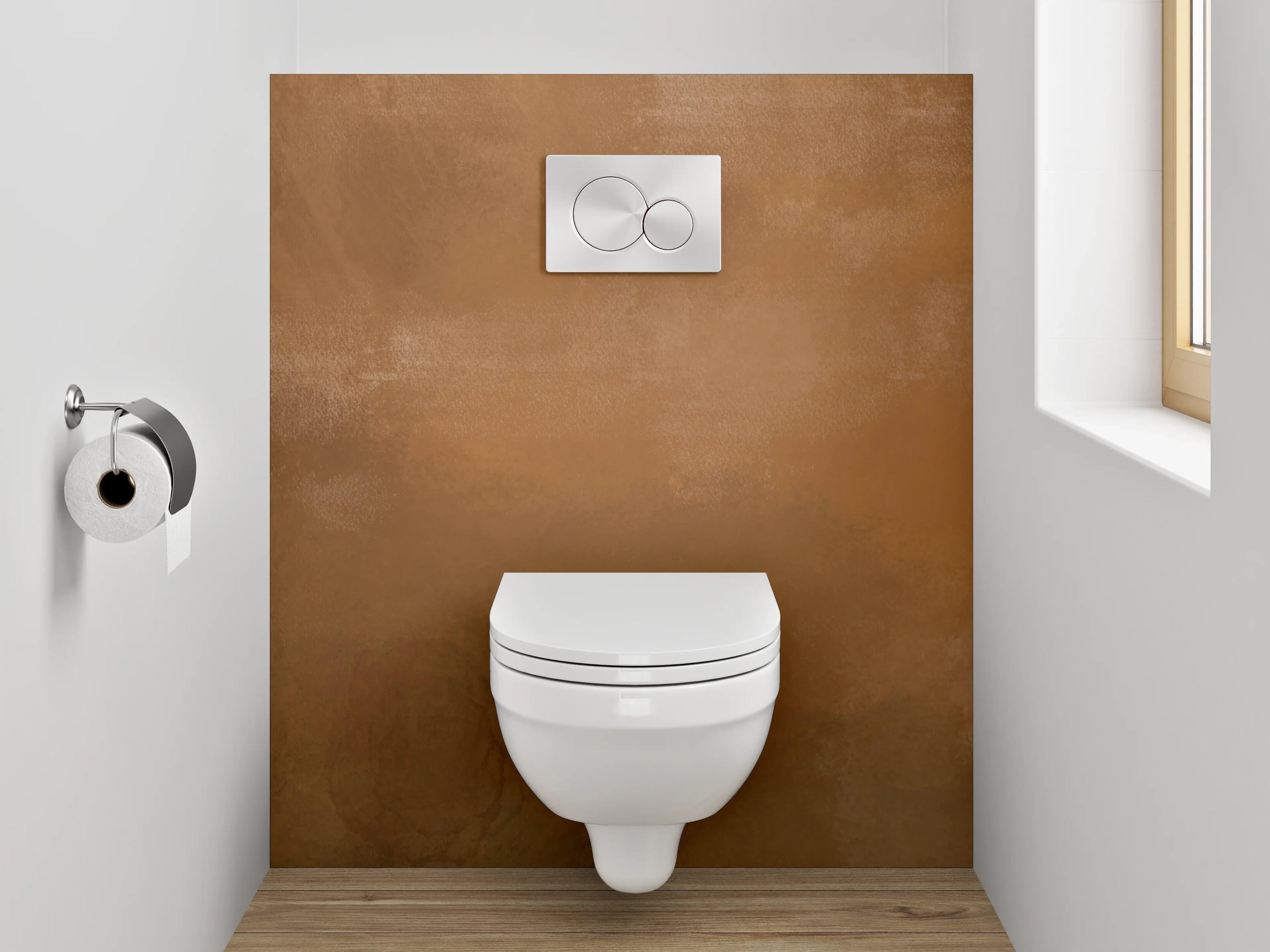 WC-Rückwand - Warmes Brauntönen Naturfoto