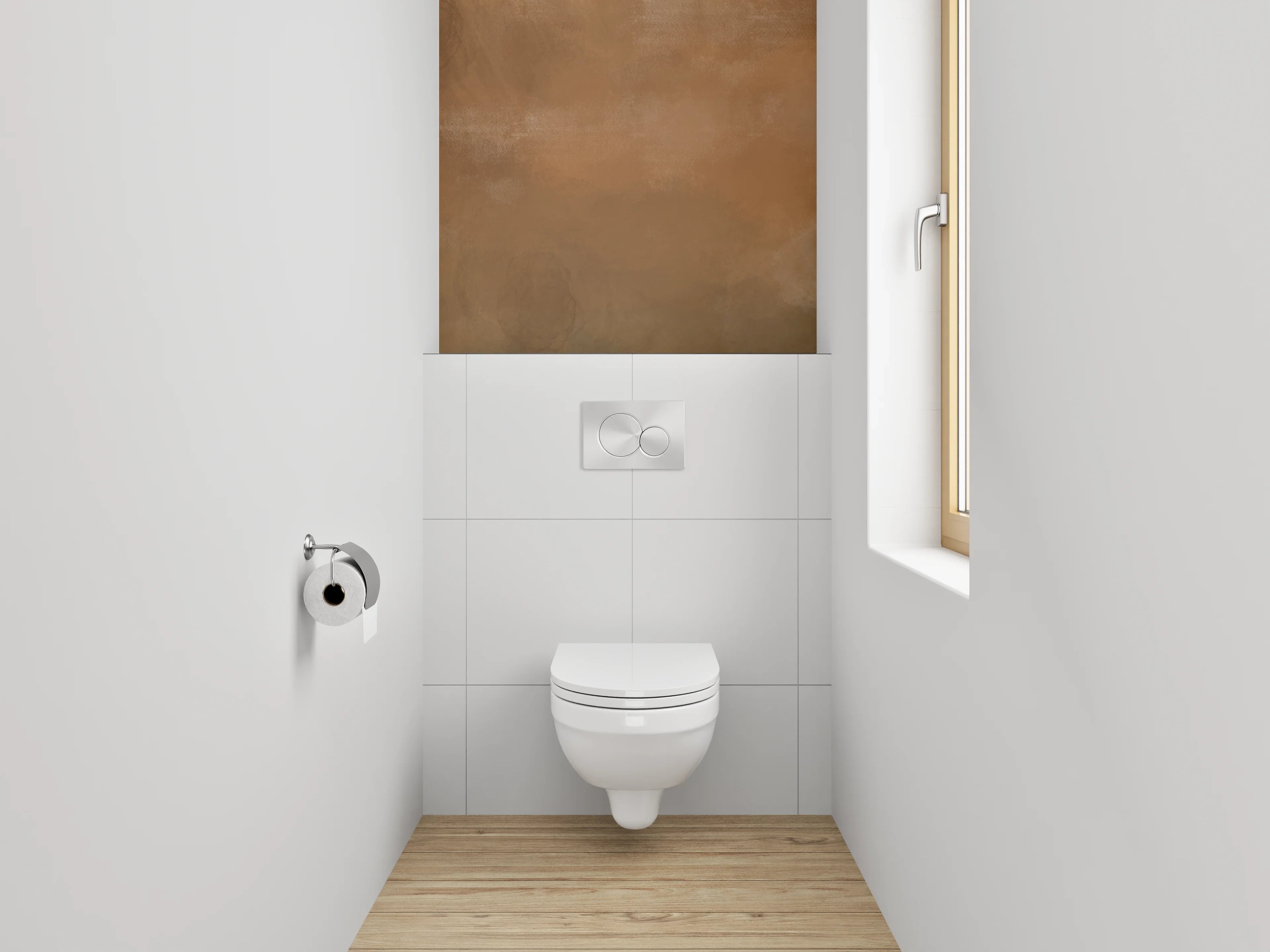 WC-Rückwand - Warmes Brauntönen Naturfoto