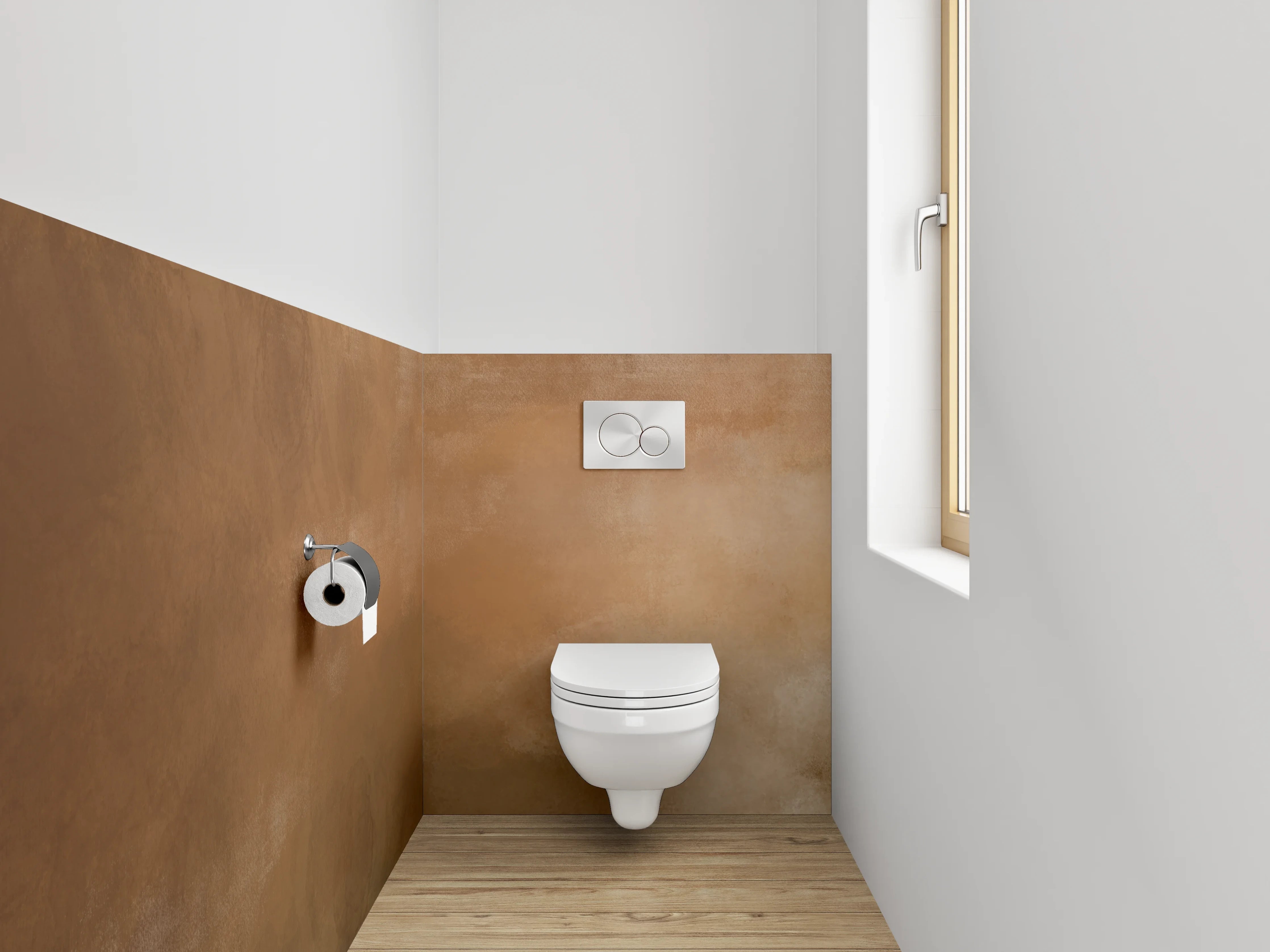 WC-Rückwand - Warmes Brauntönen Naturfoto