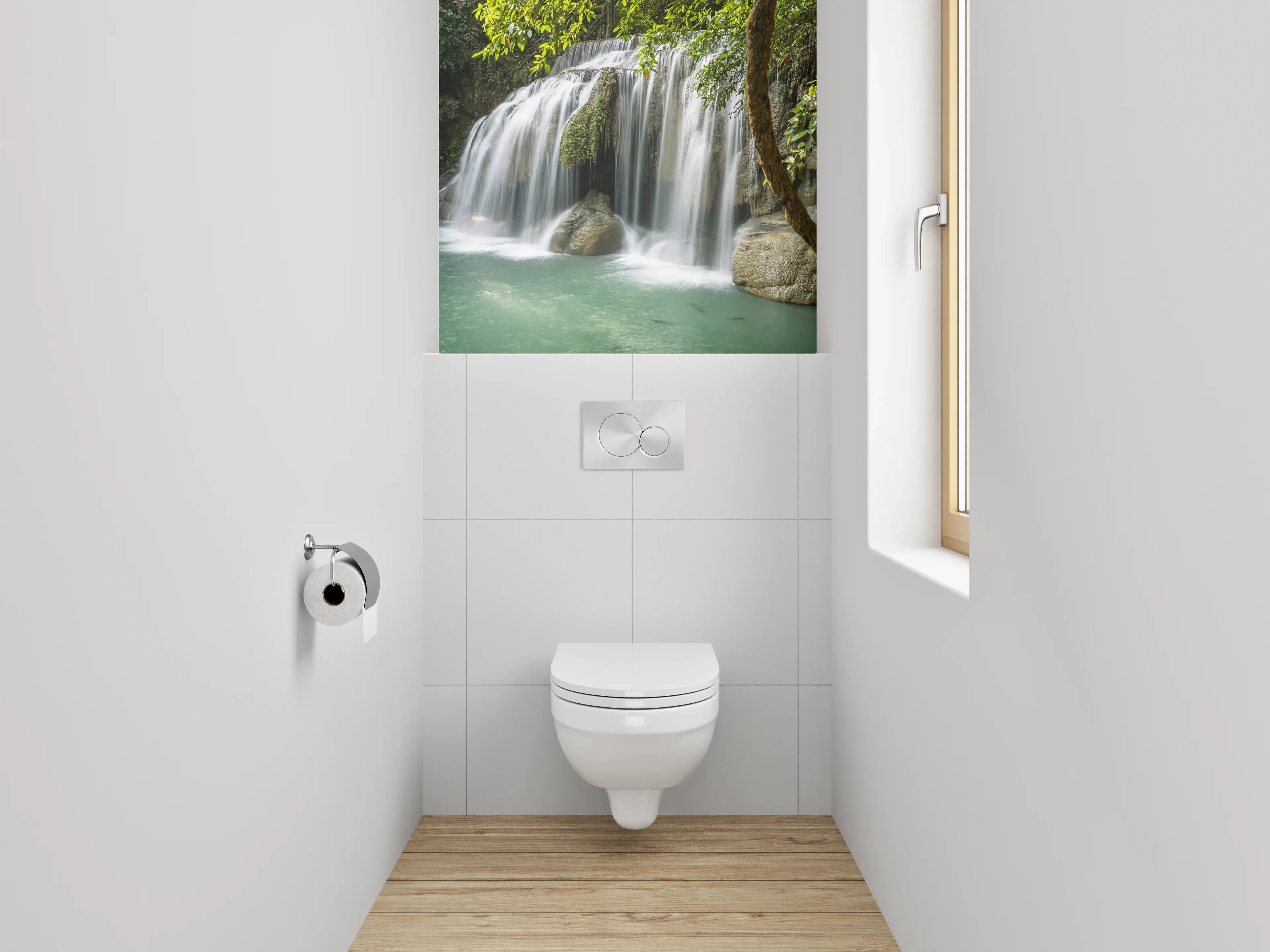 WC-Rückwand - Wasserfall Idylle Natur-Poster
