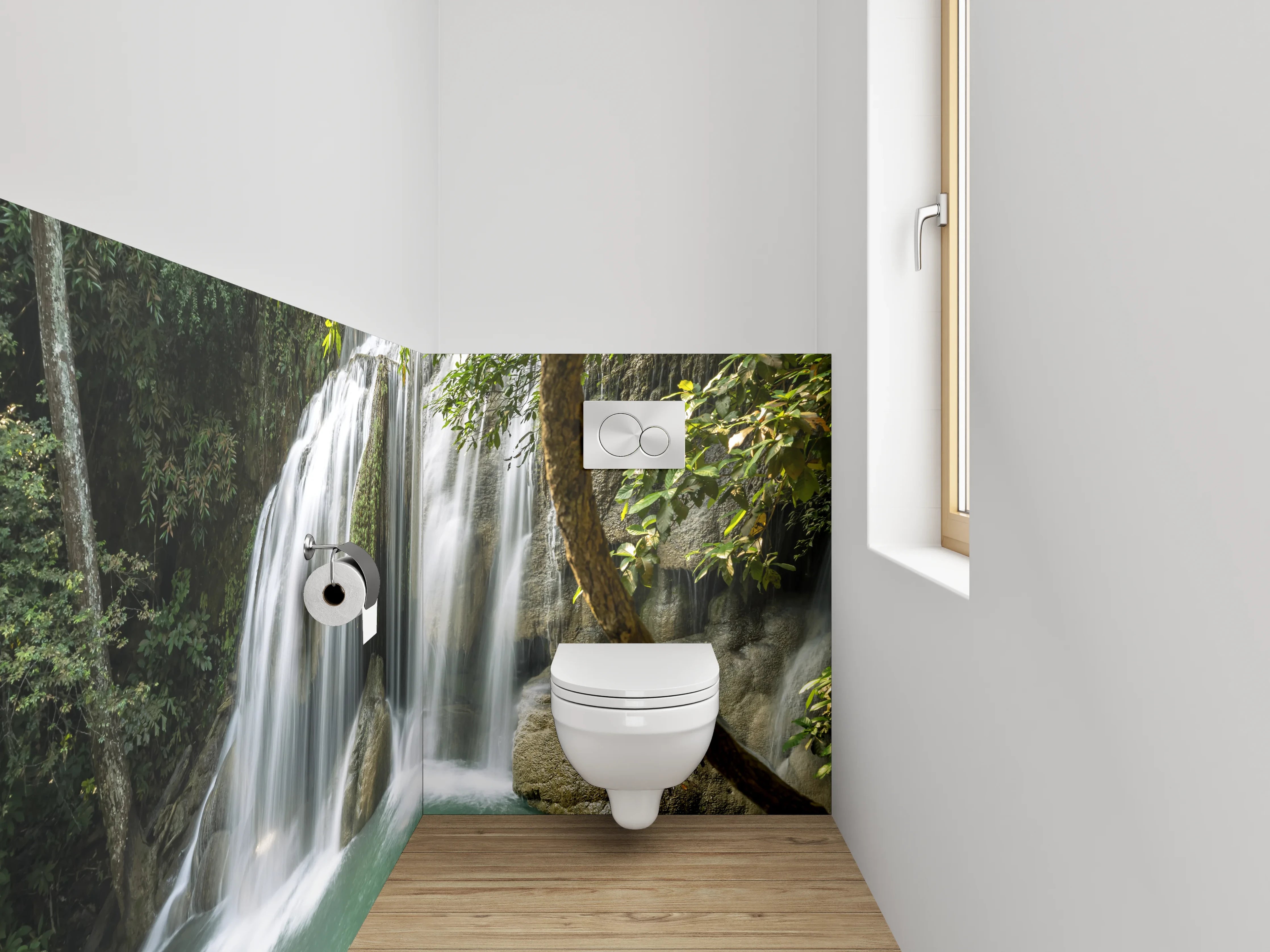 WC-Rückwand - Wasserfall Idylle Natur-Poster
