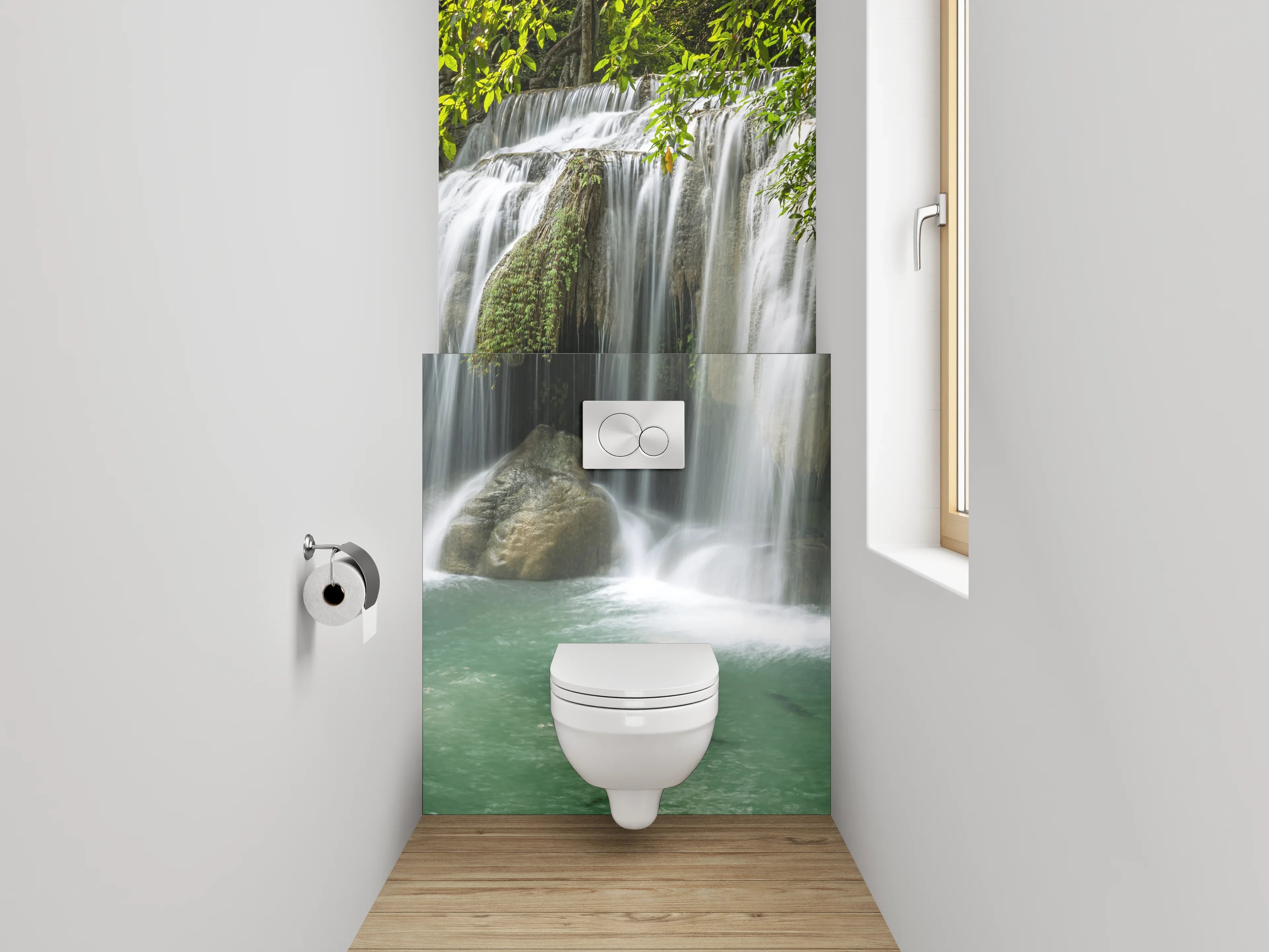 WC-Rückwand - Wasserfall Idylle Natur-Poster