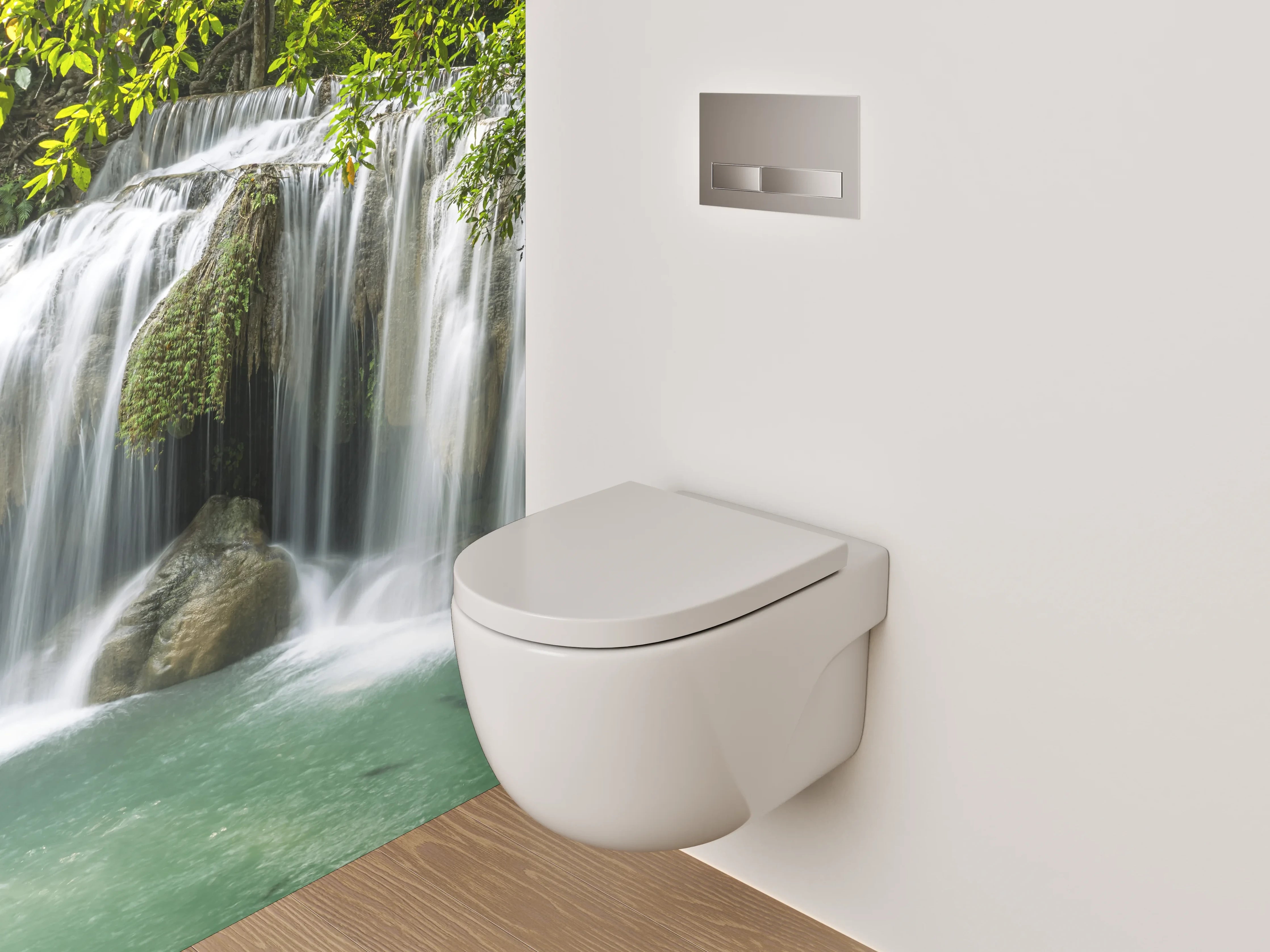 WC-Rückwand - Wasserfall Idylle Natur-Poster