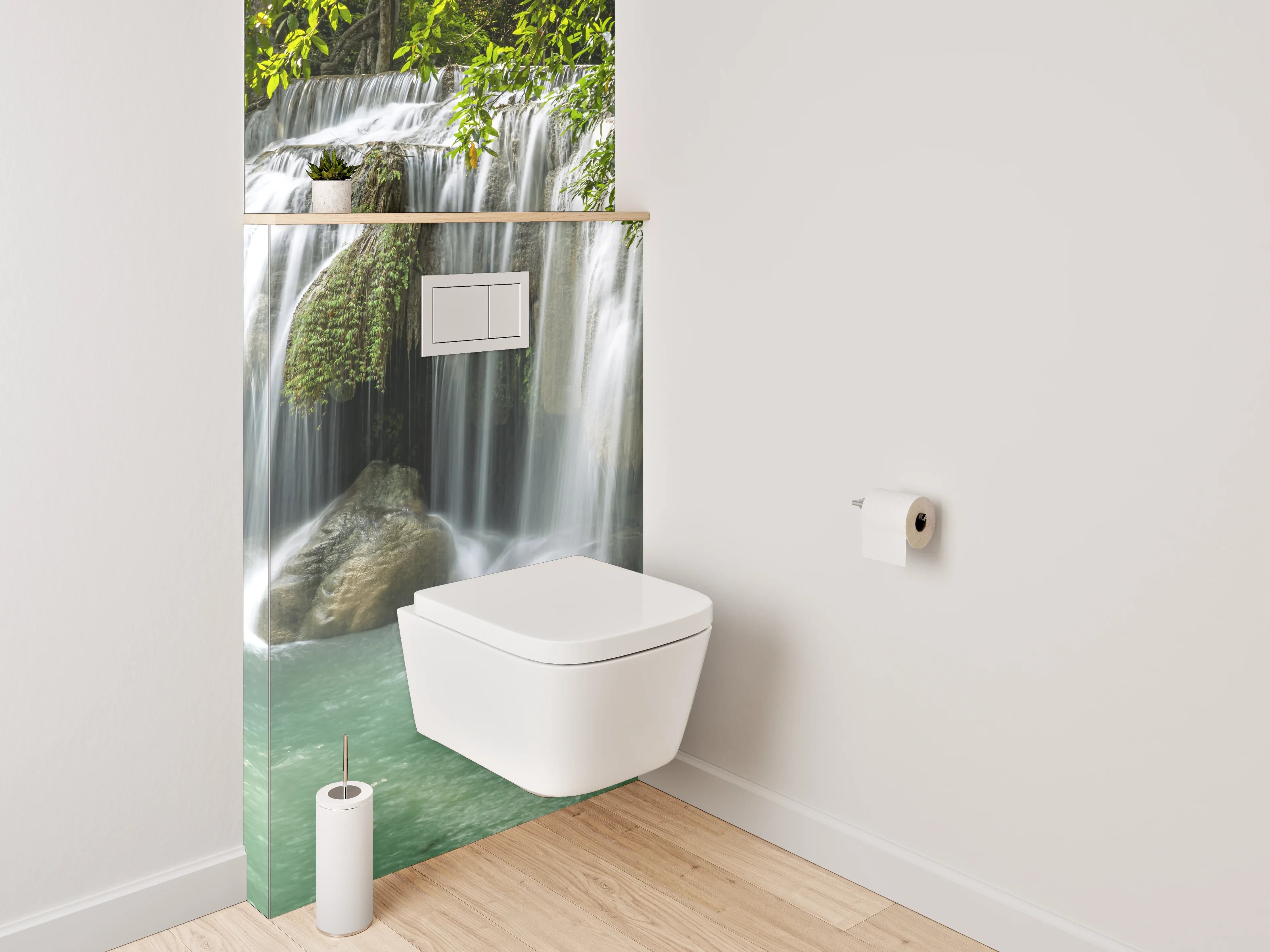 WC-Rückwand - Wasserfall Idylle Natur-Poster
