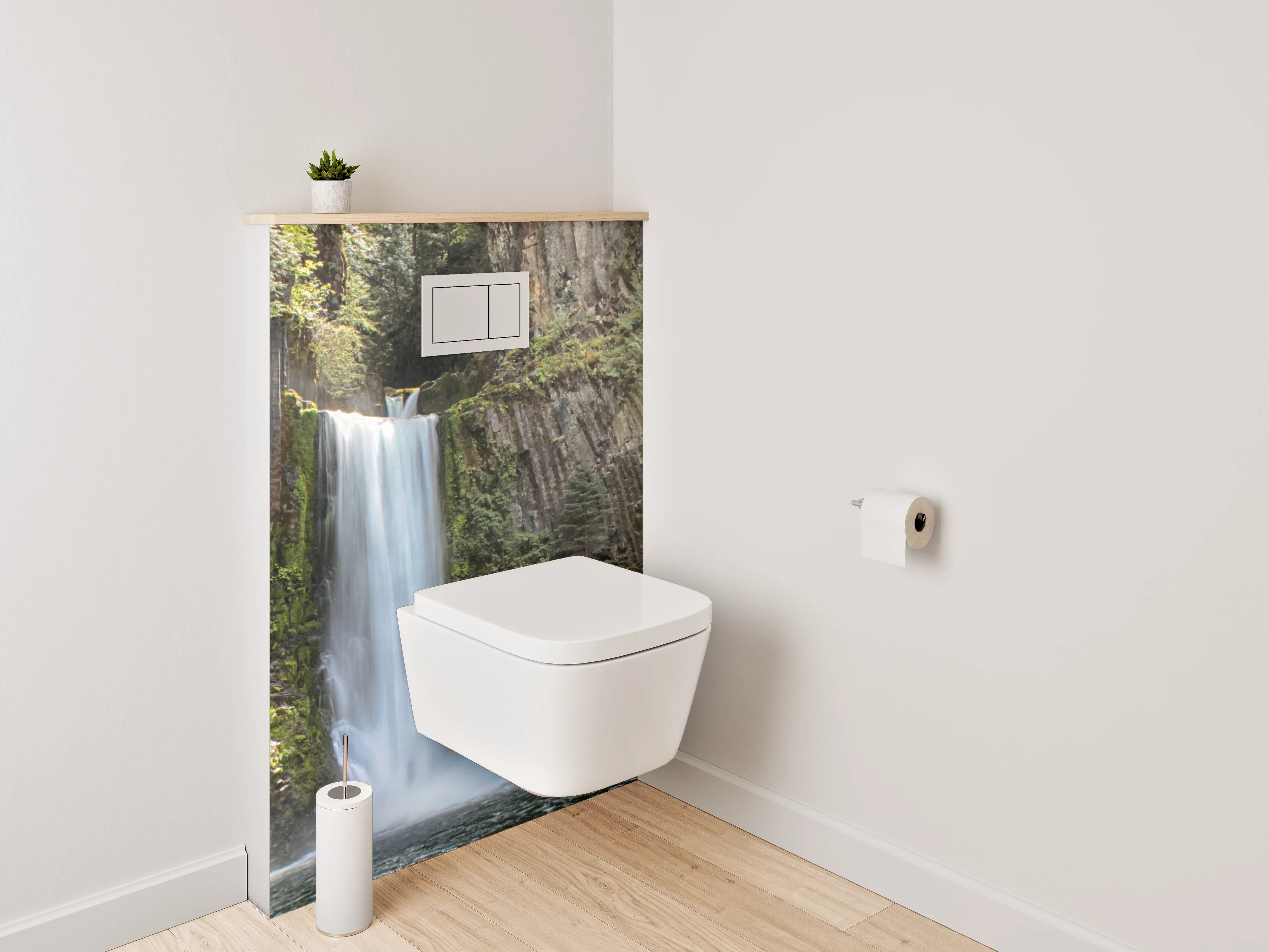 WC-Rückwand - Wasserfall Naturidylle Panorama